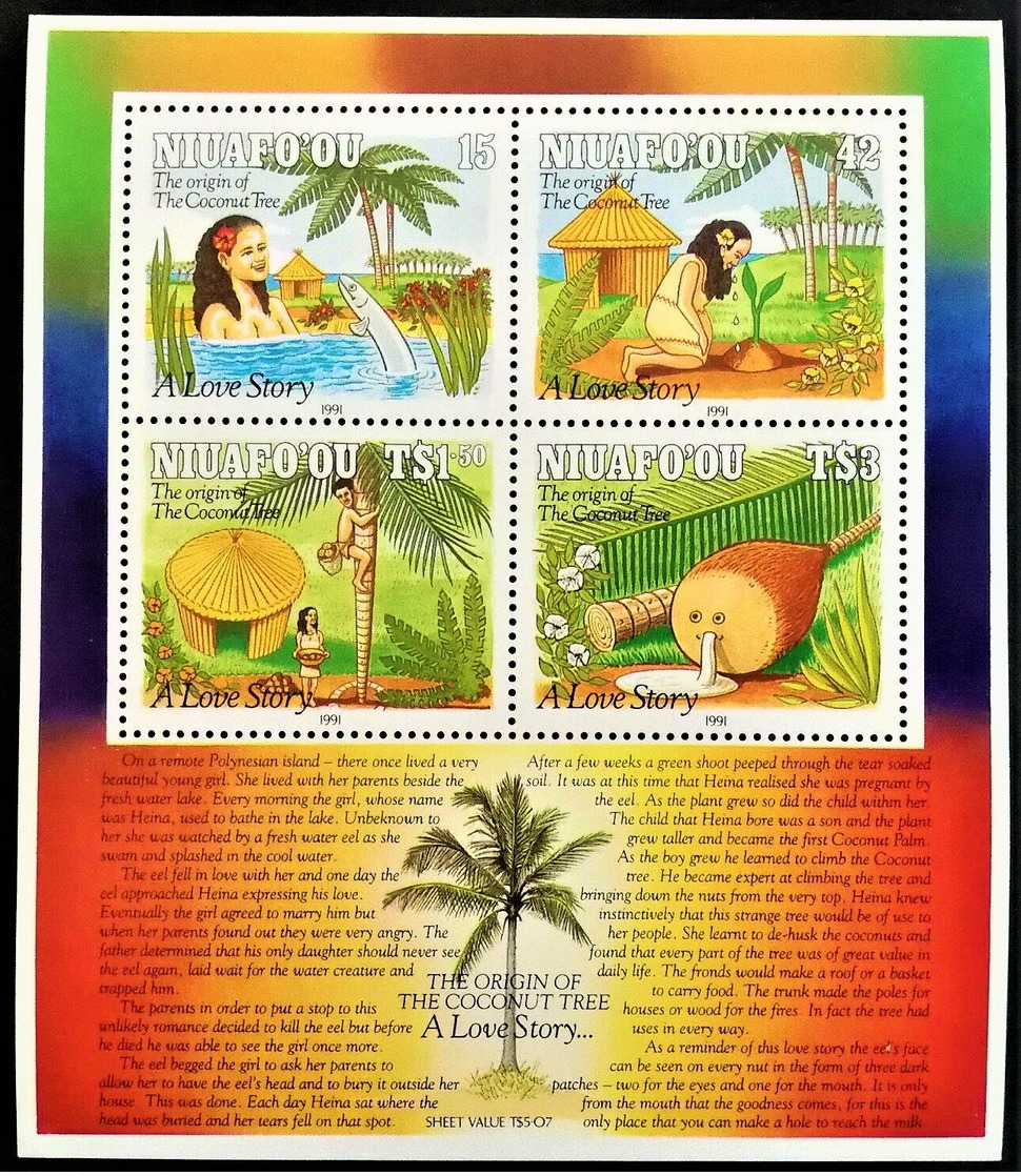 # Niuafo'ou 1991**Mi.200-203 Coconut Tree , MNH [14;145] - Trees