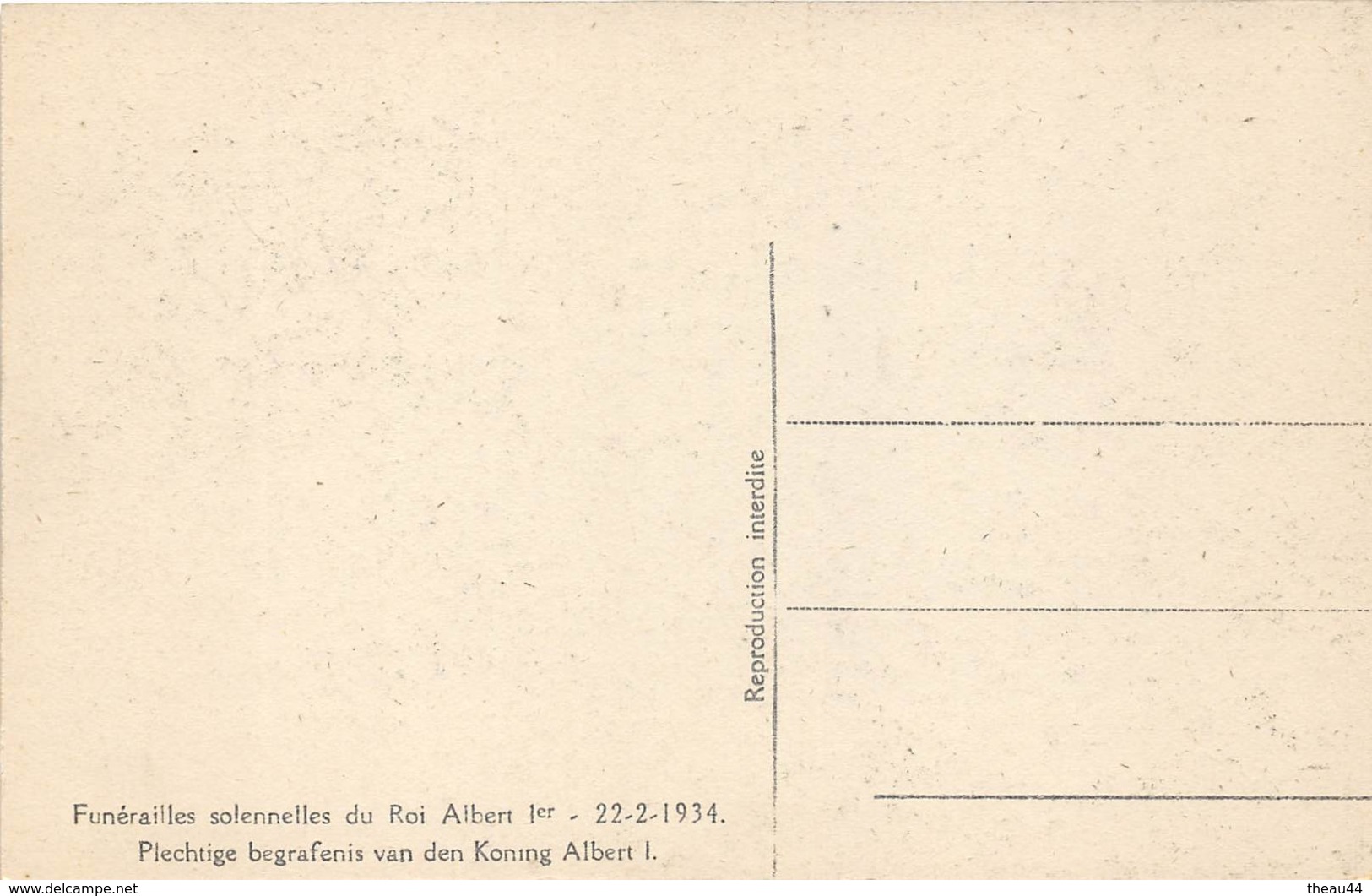 ¤¤   -  BELGIQUE  -  BRUXELLES  -  Lot De 9 Cartes Des Funérailles Du Roi ALBERT 1er En 1934  -  ¤¤ - Konvolute, Lots, Sammlungen