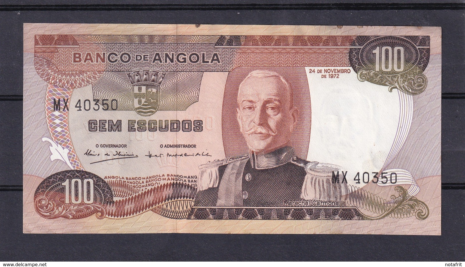 Ang  100 Escudo 1972 - Angola