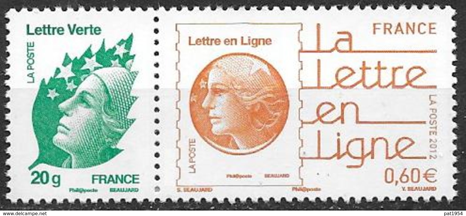 France 2012 Timbres Neufs N°4593a Et 4687 Issus Du Bloc à La Faciale - Unused Stamps