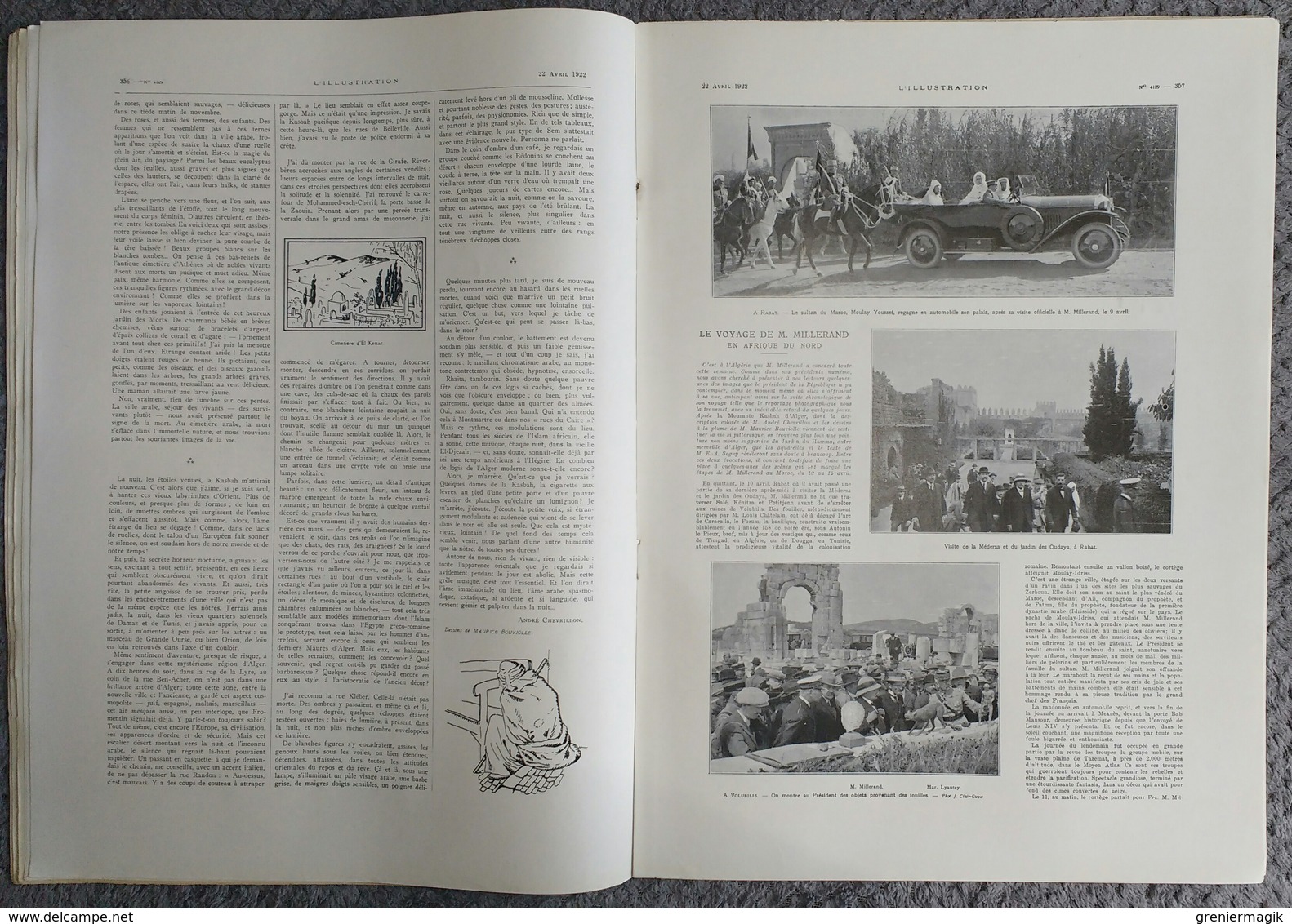 L'Illustration 4129 22 avril 1922 Haute-Silésie/Millerand au Maroc/Exposition coloniale Marseille/Alger Seguy/Gènes