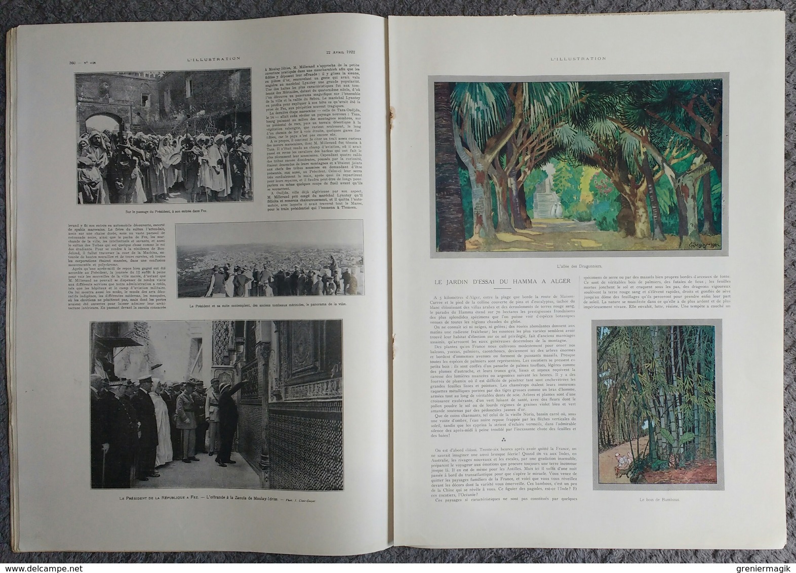 L'Illustration 4129 22 avril 1922 Haute-Silésie/Millerand au Maroc/Exposition coloniale Marseille/Alger Seguy/Gènes