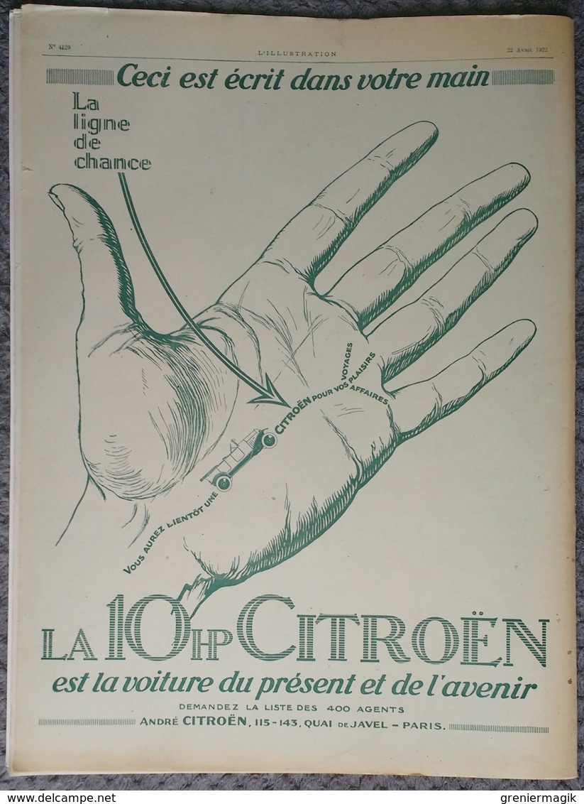 L'Illustration 4129 22 avril 1922 Haute-Silésie/Millerand au Maroc/Exposition coloniale Marseille/Alger Seguy/Gènes