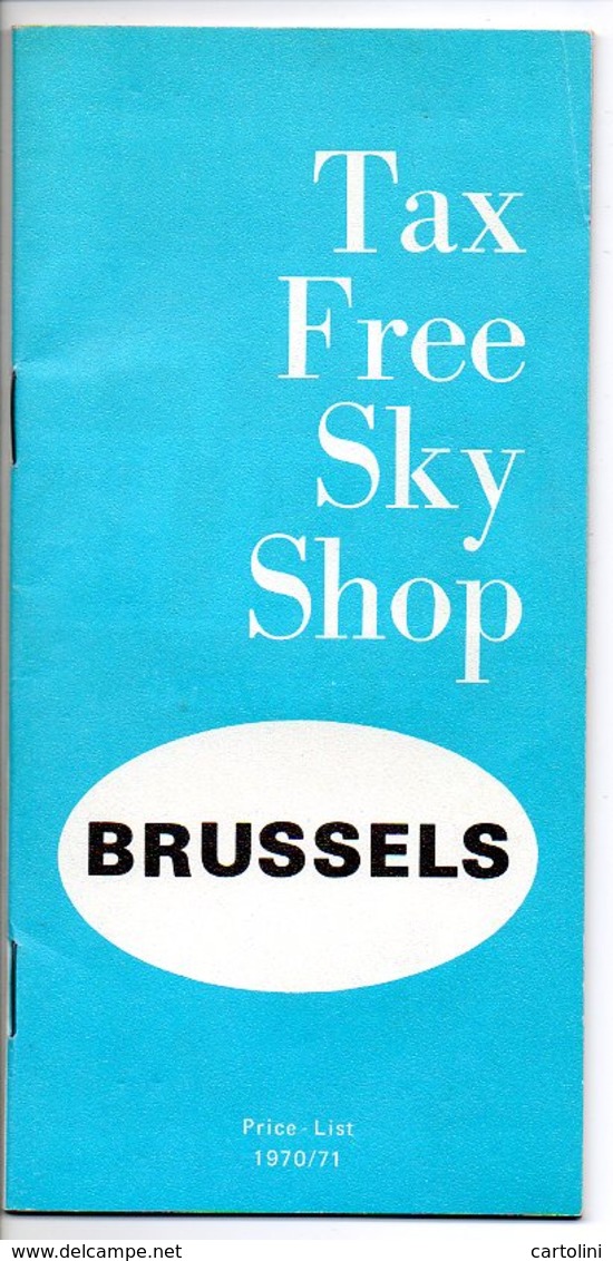 Tax Free Sky Shop Brussels Airport Luchthaven Brussels Price List Prijslijst 32blz Reclame - Autres & Non Classés