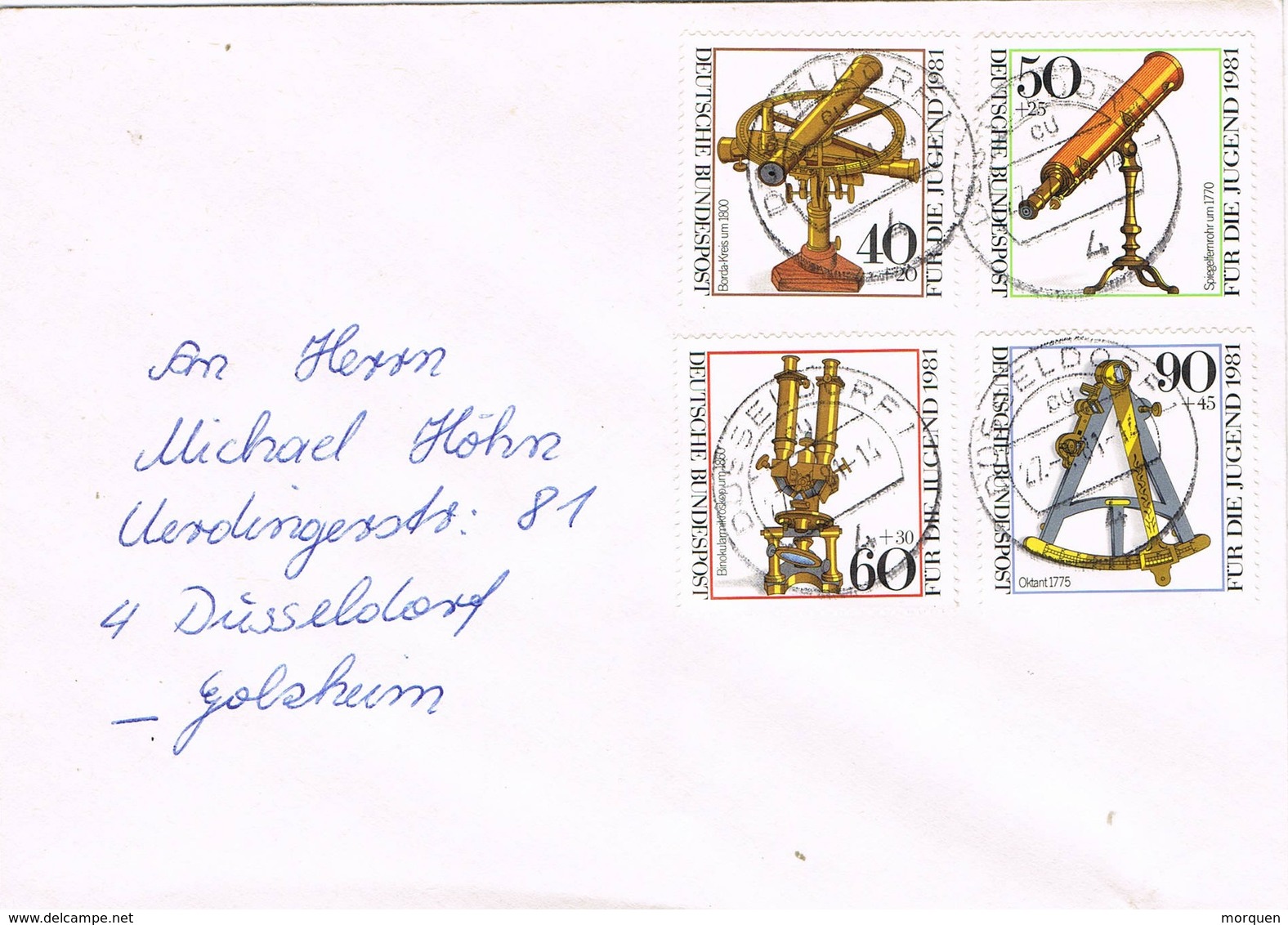 32080. Carta DUSSELDORF (Alemania Federal) 1981.  Shet Optische Instruments - Cartas & Documentos