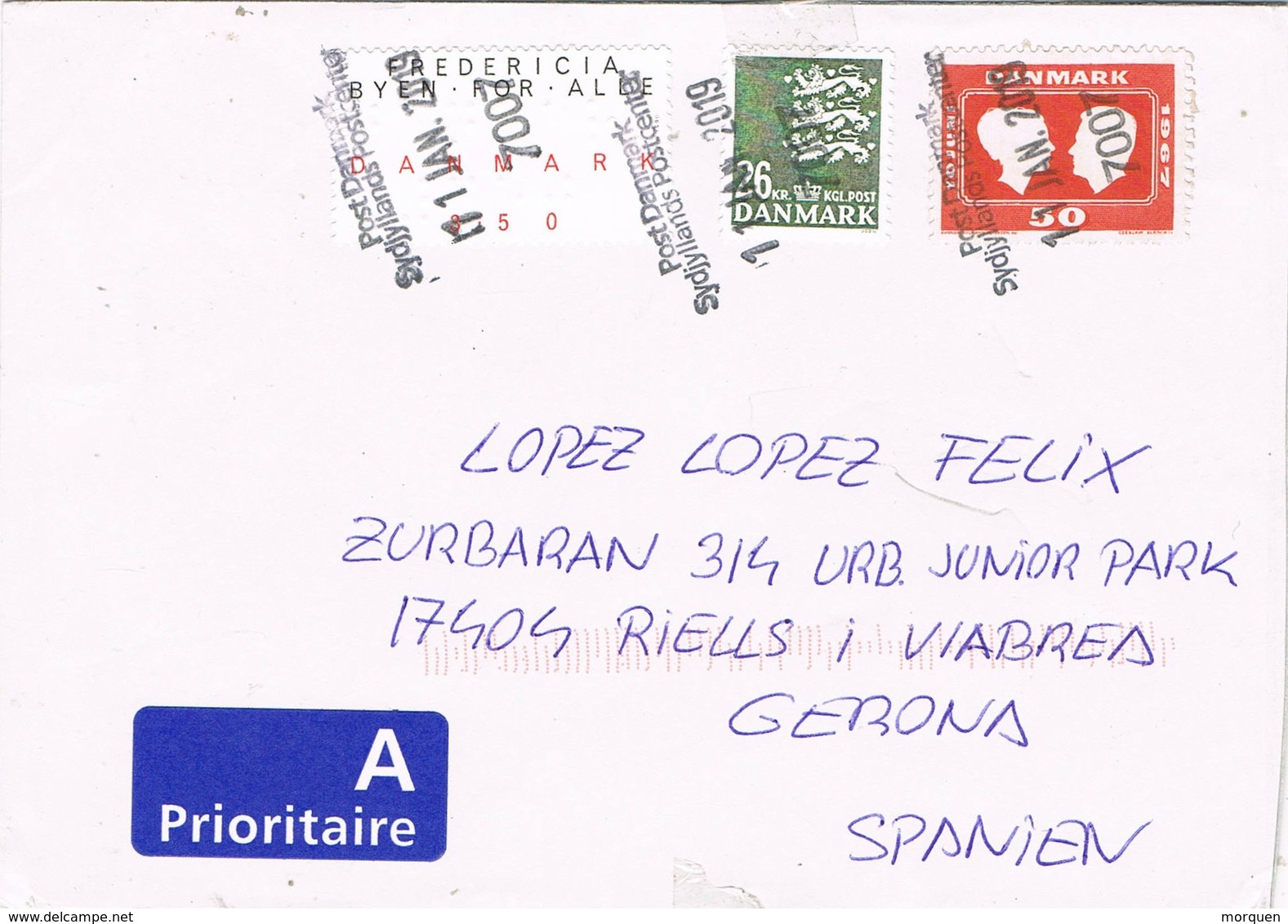 32081. Carta VARDE (Danmark) 2019. Stamp Braille Escript - Lettres & Documents