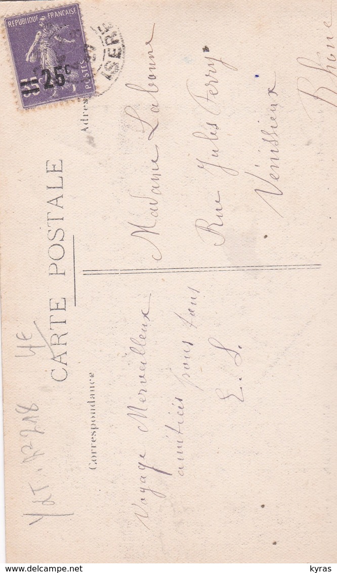 Timbre Semeuse 25c.s/ 35c. Violet 1926 S/ Carte Postale  PELERINAGE N-D DE LA SALETTE (Sanctuaire Ouest) - Oblitérés
