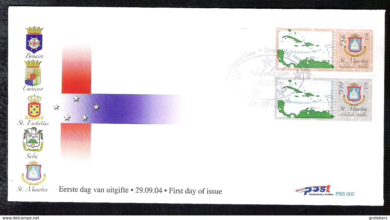 NEDERLANDSE ANTILLEN Persoonlijke Zegels Eilanden (NVPH) EPSS002 (6 Verschillende FDC’s) - Curacao, Netherlands Antilles, Aruba