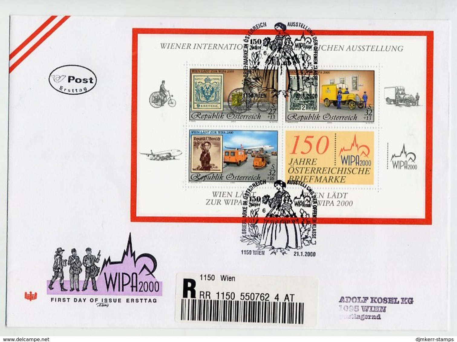 AUSTRIA 2000 WIPA Block On FDC.  Michel Block 14 - FDC