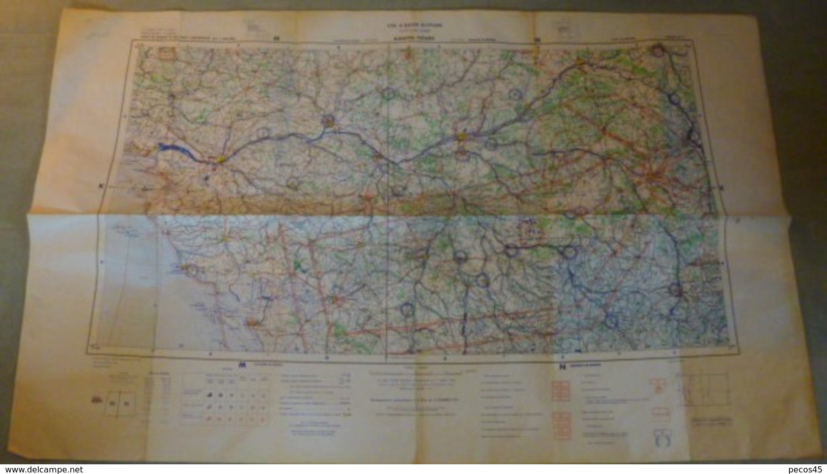 Carte Aérienne I.G.N. : NANTES / TOURS - 1 / 250 000ème - 1971. - Autres & Non Classés