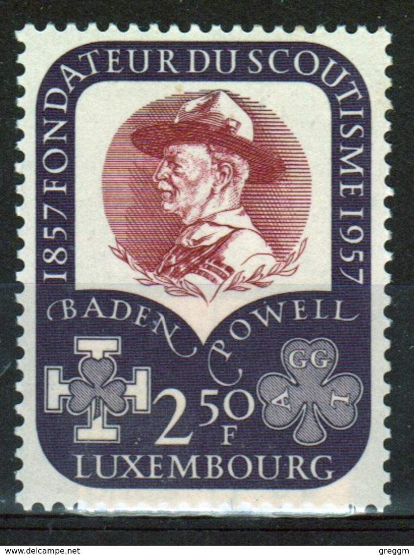 Luxembourg 1957 Single 2f 50 Commemorative Stamp Celebrating Lord Baden Powell. - Ungebraucht