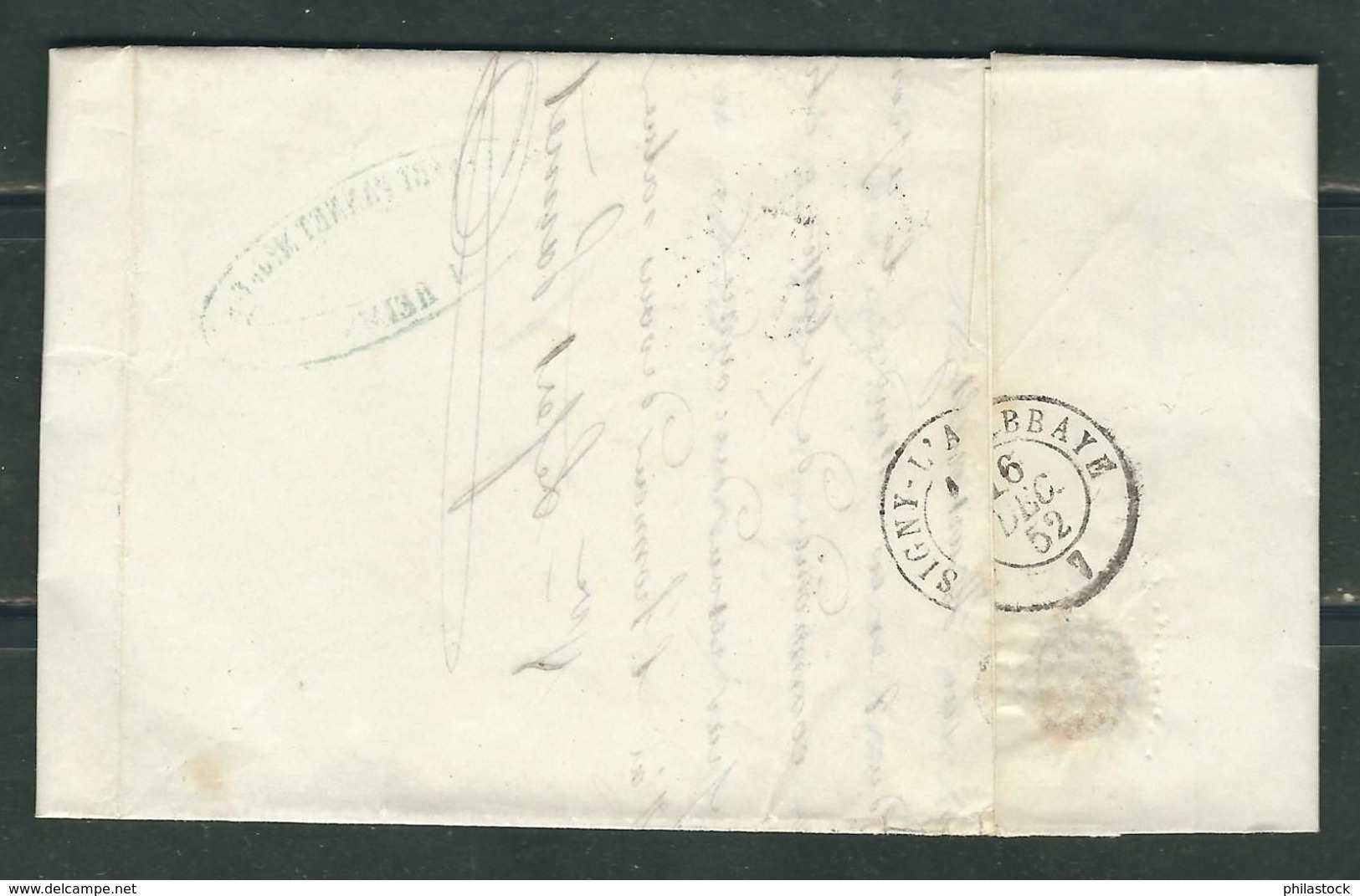 FRANCE 1852 Marque Postale Taxée De Reims - 1849-1876: Période Classique