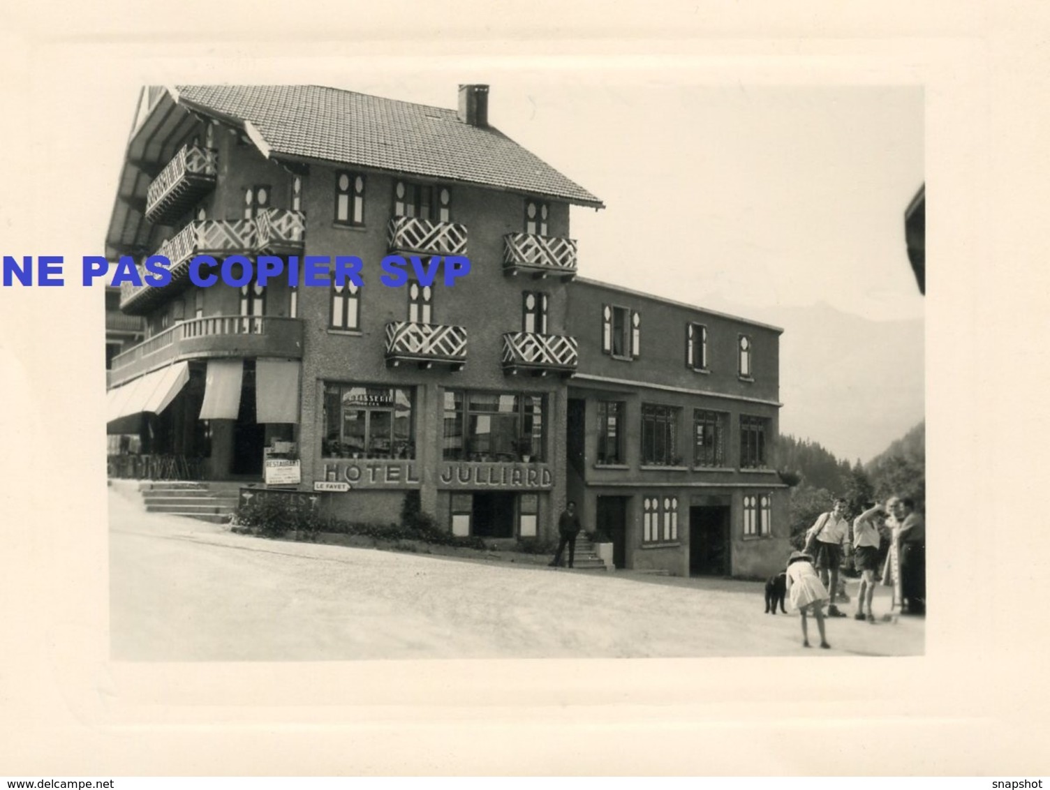 Photo Les Houches Haute Savoie 1958 - Places