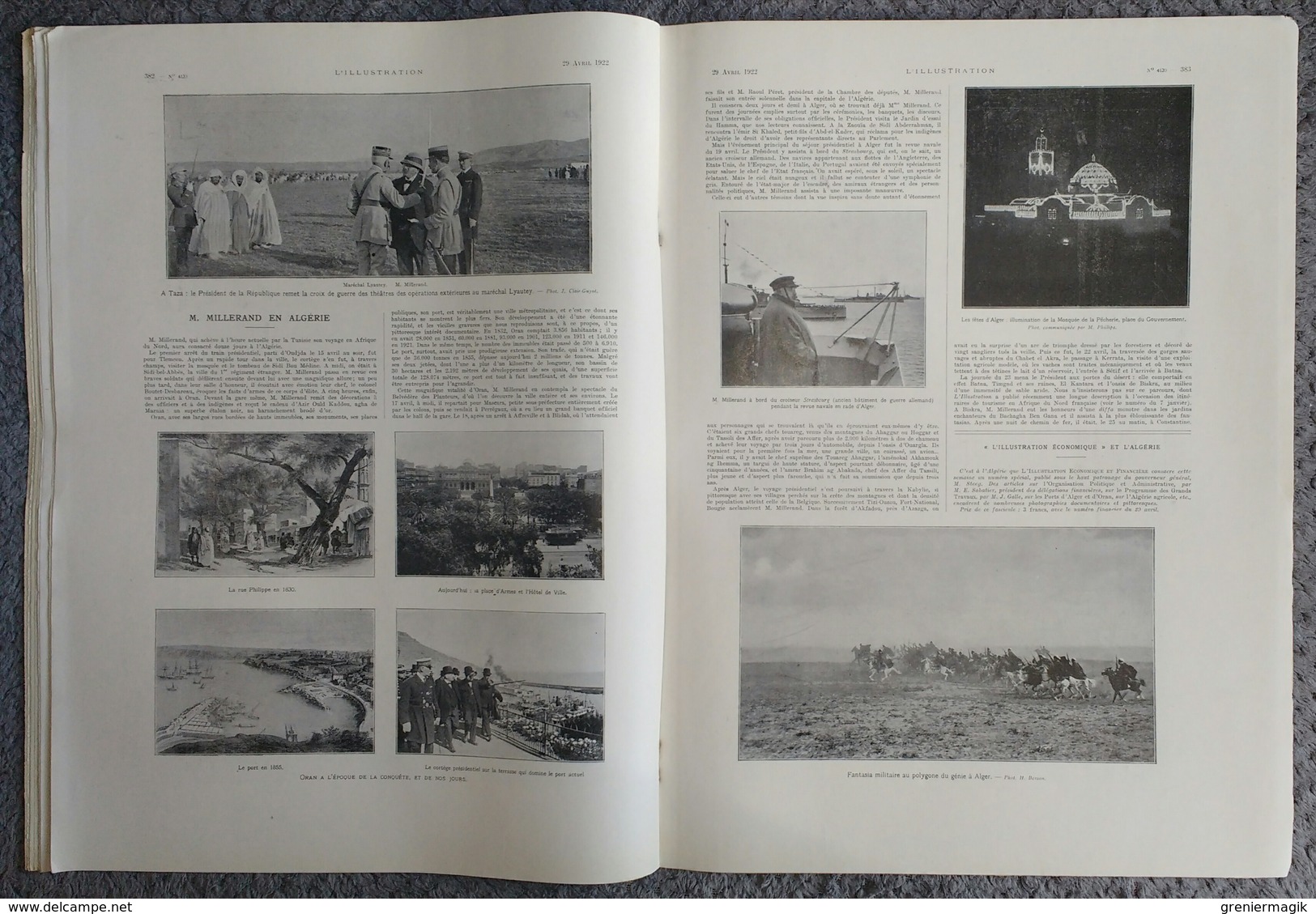 L'Illustration 4130 29 avril 1922 Conférence de Gènes/Algérie/Maroc/Tunisie/Chaliapine/Fêtes provençales de Vence