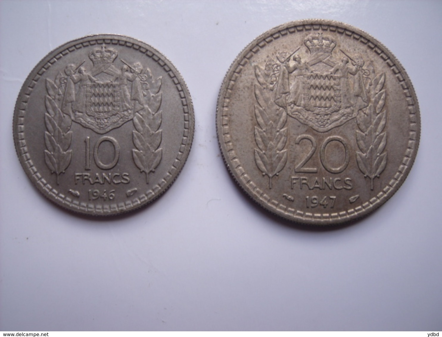 MONACO  = 2 PIECES DE 10 Et 20 FRANCS - 1922-1949 Louis II