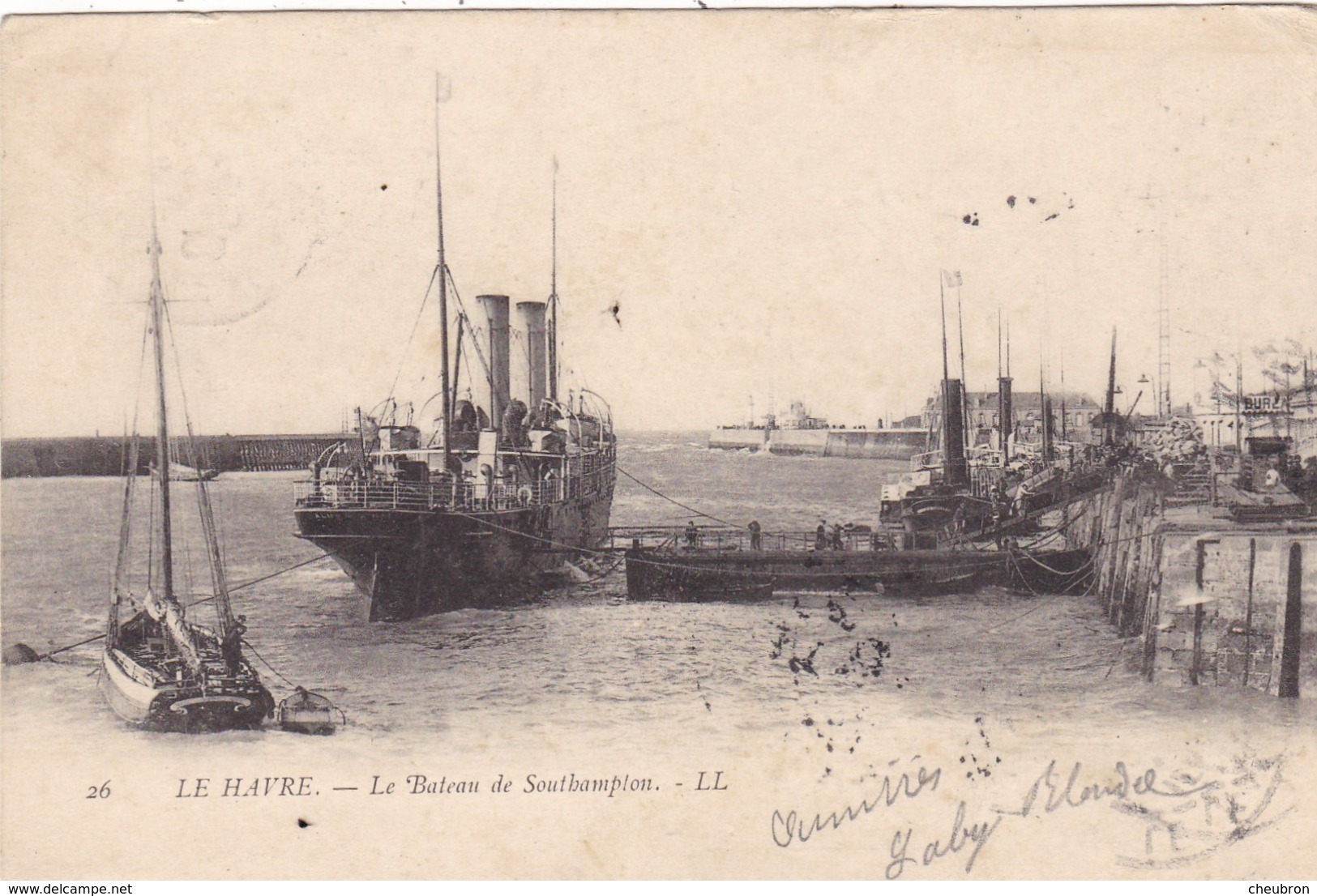 76. LE HAVRE. CPA. LE BATEAU DE SOUTHAMPTON. ANNEE 1903 - Portuario