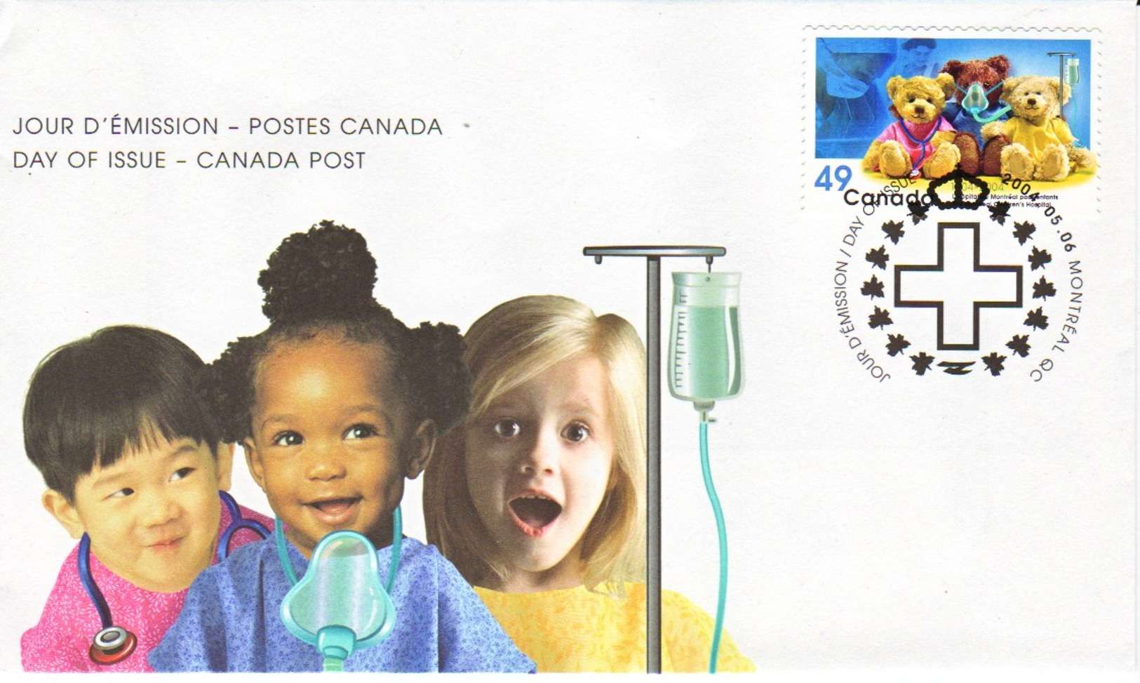 CANADA : 2004 - FDC - Hôpital De Montreal Pour Enfants (Chidren's Memorial Hospital) - 2001-2010