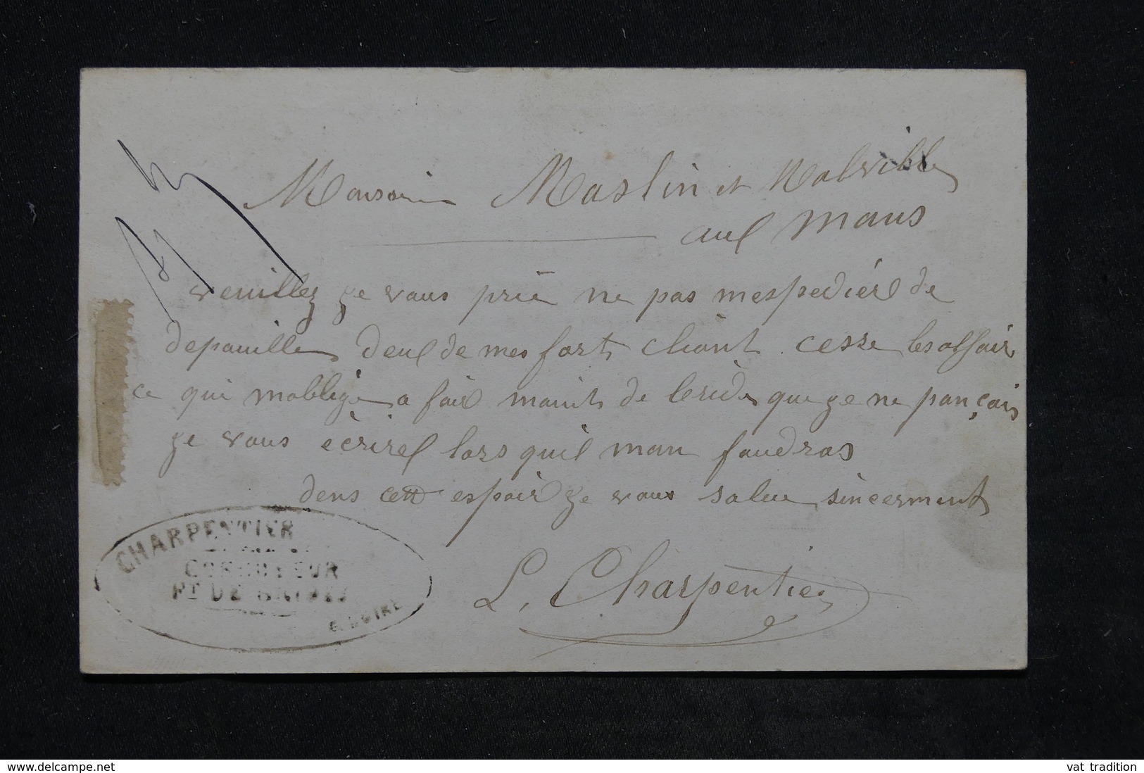 FRANCE - Carte Précurseur De Cholet Pour Le Mans En 1873 , Affranchissement Cérès , GC 1020 - L 25788 - Vorläufer