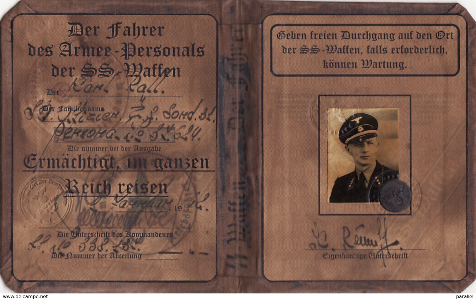 DOCUMENT III Reich. Nazi WW2 Germany.not Original - Documenten