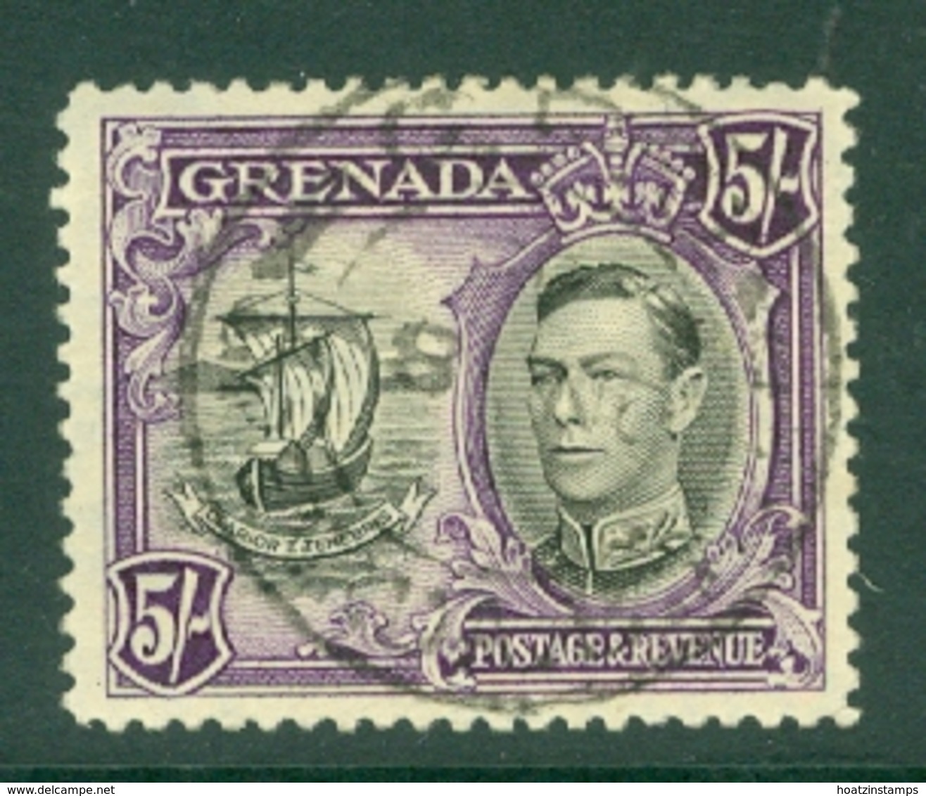 Grenada: 1938/50   KGVI     SG162      5/-    [Perf: 12½]   Used - Grenada (...-1974)