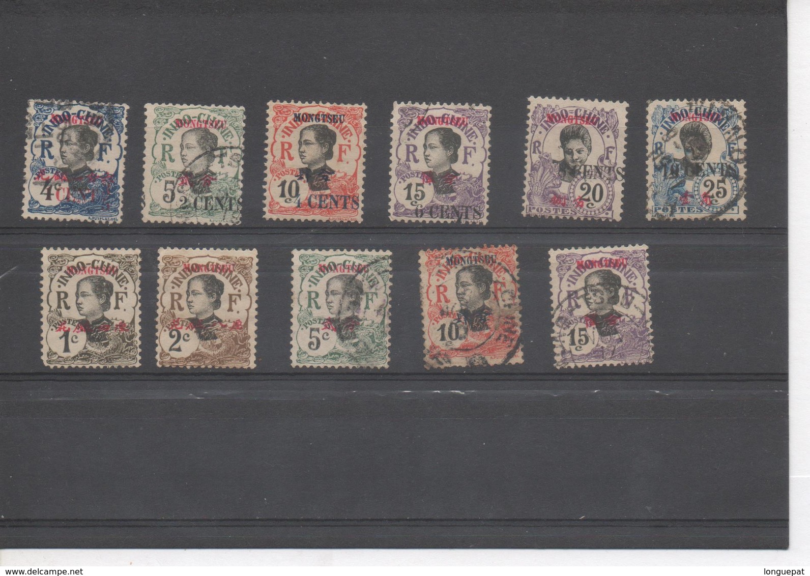 MONG-TZEU  - Timbres D'Indochine Surchargés "MONG-TZEU",- Anamite Et Cambodgienne - Used Stamps