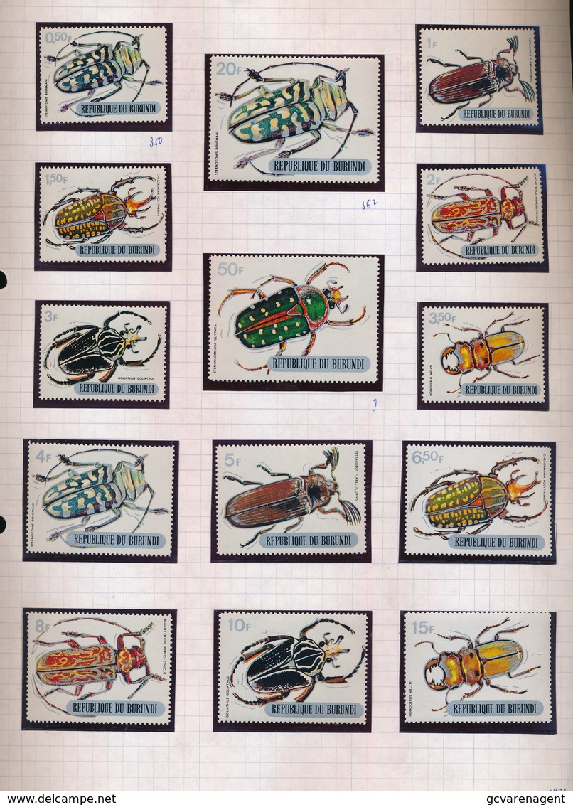 BURUNDI 1971  BUGS / INSECTS  25  STAMPS  STAMPS NEW NEUF   2 SCANS - Autres & Non Classés