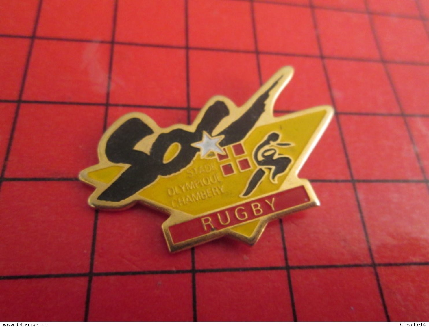 413e PIN's PINS / Rare Et De Belle Qualité / THEME SPORTS : RUGBY CLUB SOC CHAMBERY - Rugby