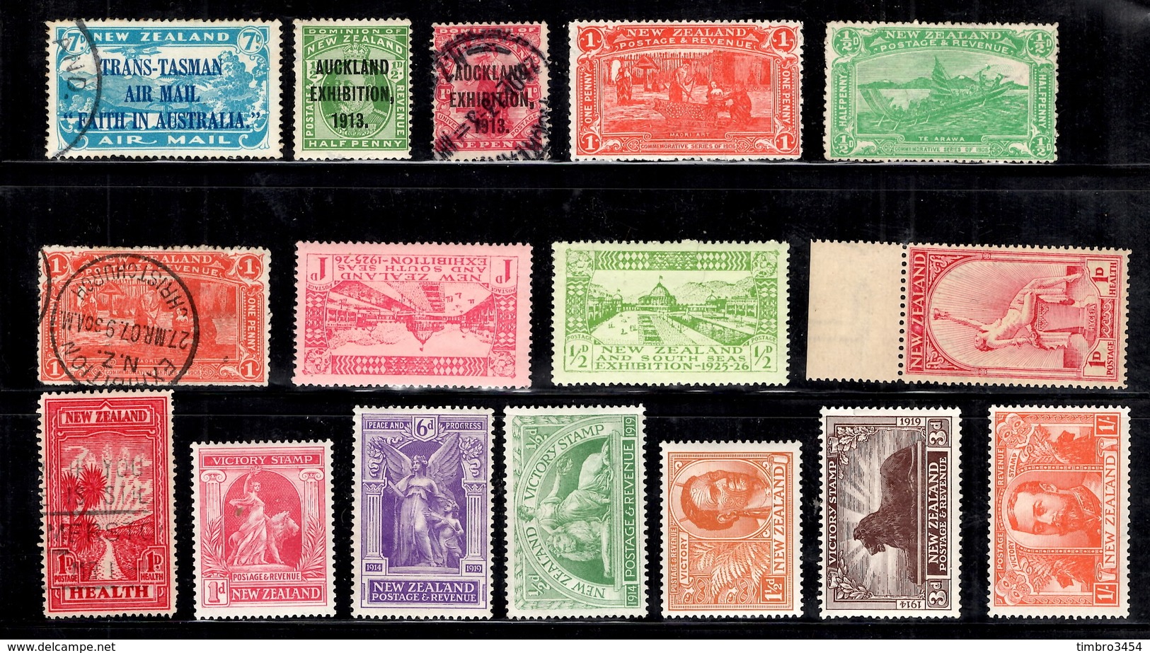 Nouvelle-Zélande Belle Petite Collection De Bonnes Valeurs 1906/1940. B/TB. A Saisir! - Collections, Lots & Séries