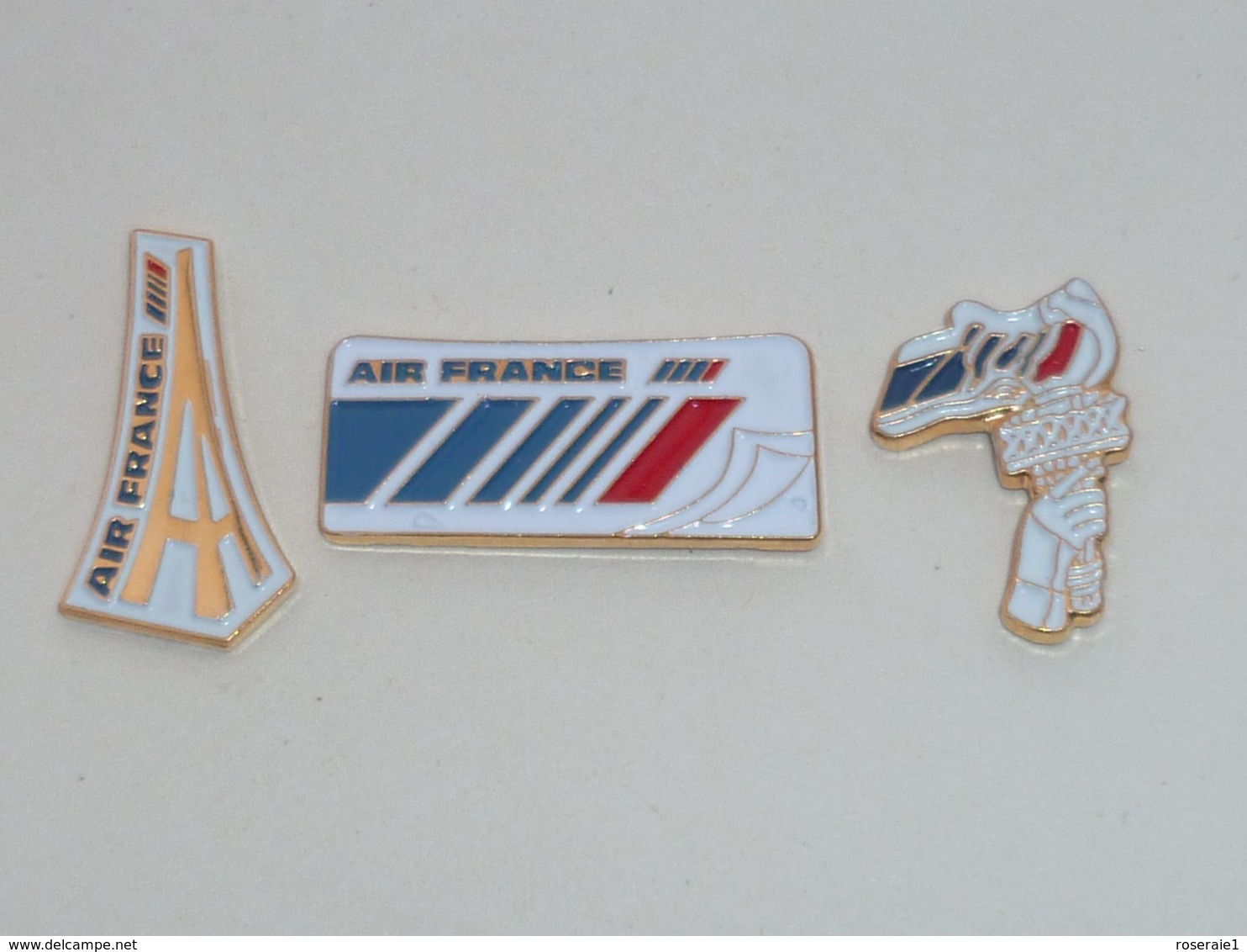 Pin's LOT DE 3 AIR FRANCE - Vliegtuigen