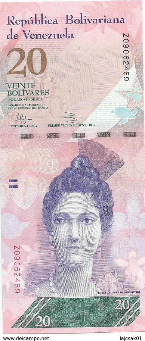 Venezuela 20 Bolivares 2014. UNC REPLACEMENT - Venezuela