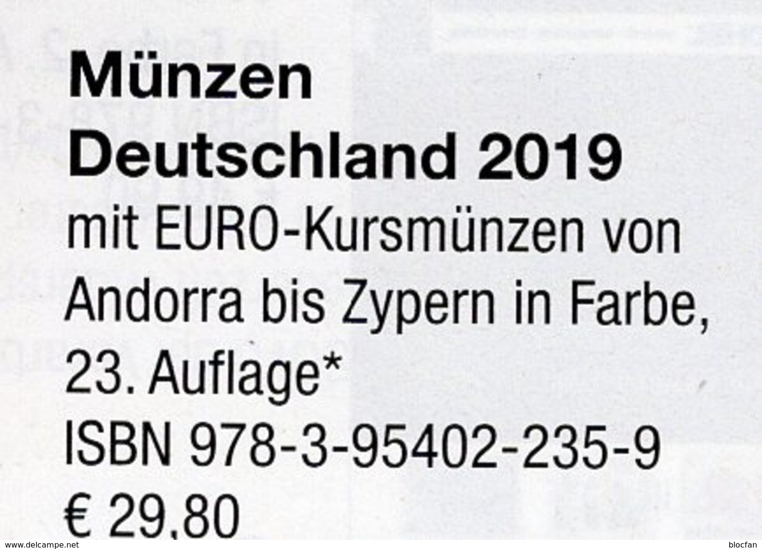 Münzen MICHEL Deutschland+EURO 2019 New 30€ Ab 1871 DR 3.Reich BRD DDR Numismatik Coins Catalogue 978-3-95402-235-9 - Altri & Non Classificati