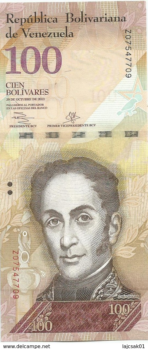 Venezuela 100 Bolivares 2013. UNC/AUNC  REPLACEMENT - Venezuela