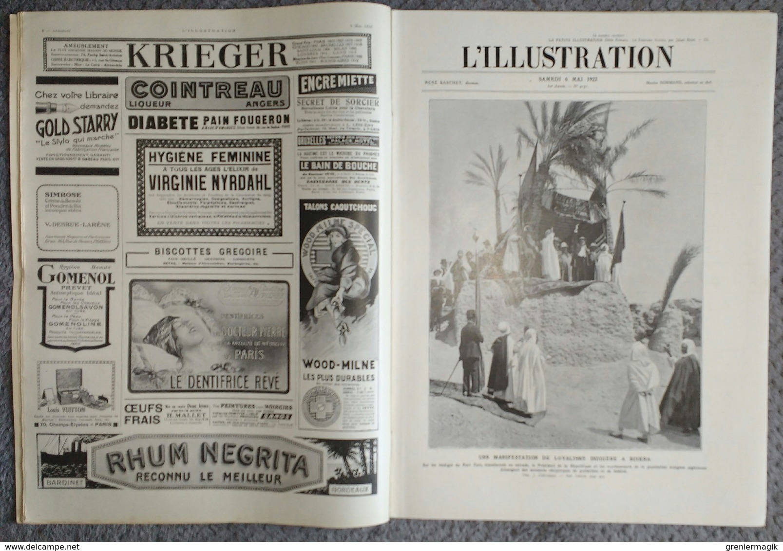 L'Illustration 4131 6 mai 1922 Exposition coloniale de Marseille/La Corse pittoresque/Deschanel/Guynemer/Joffre en Chine