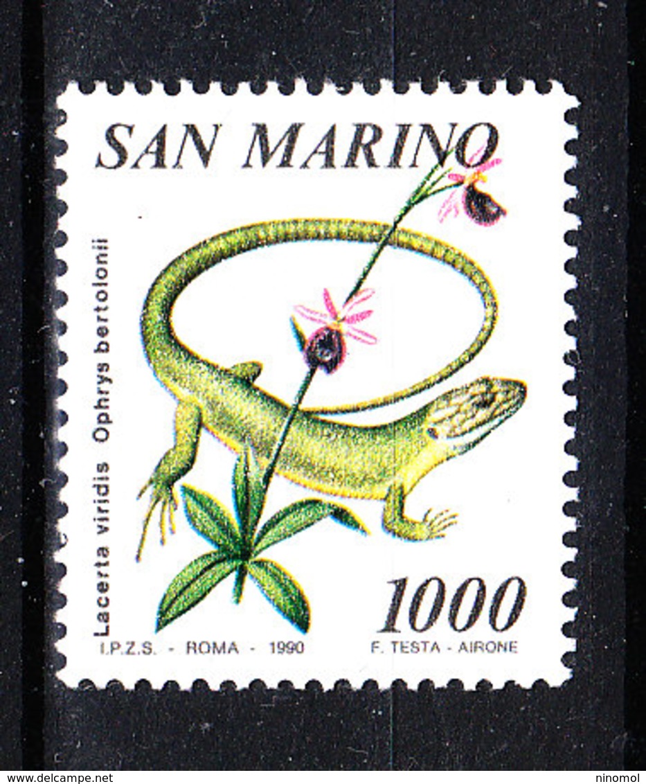 San Marino - 1990. Ramarro.  Green Lizard..MNH - Altri & Non Classificati