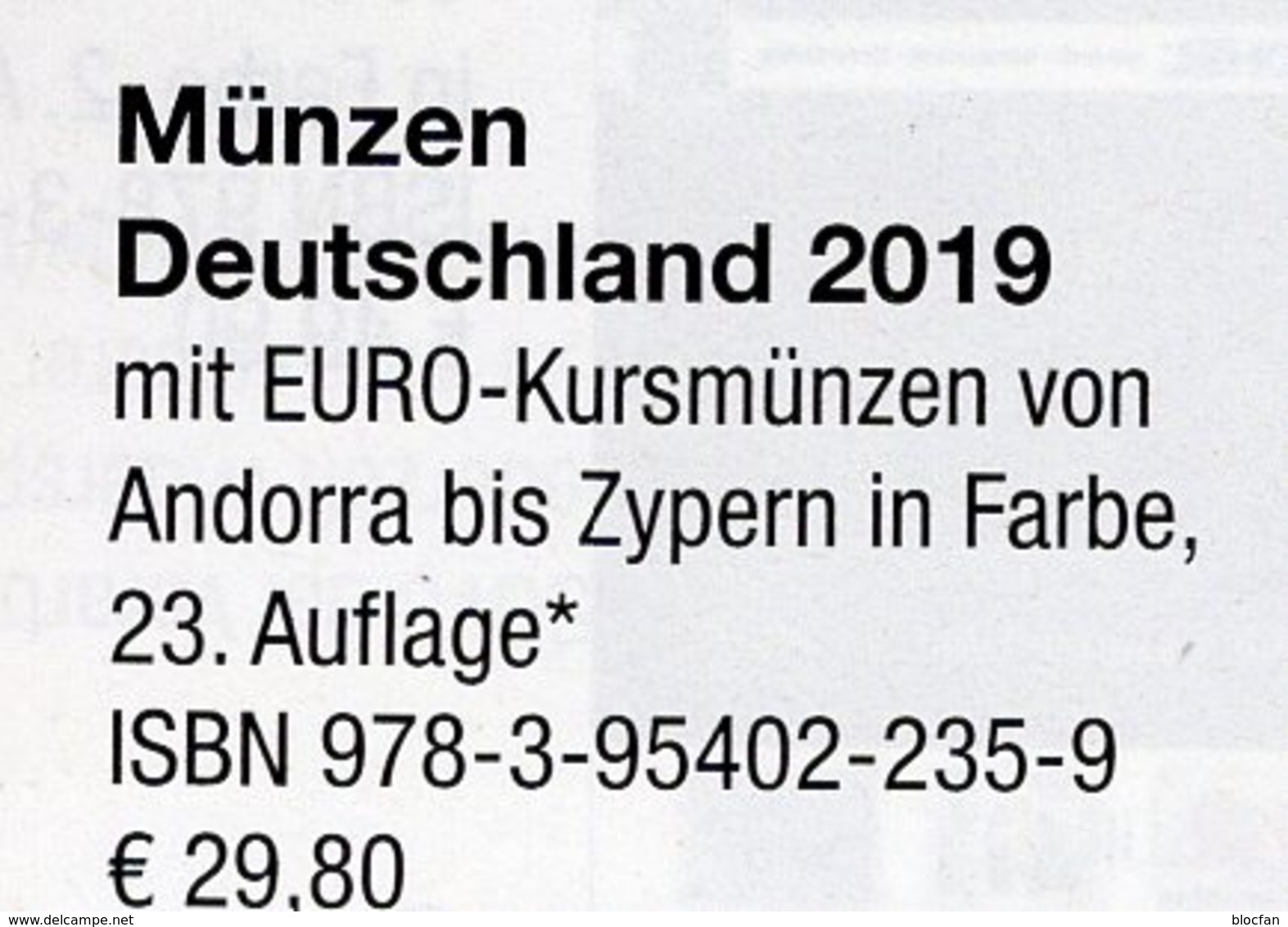 Deutschland+EURO Münzen MICHEL 2019 Neu 30€ Ab 1871 DR 3.Reich BRD DDR Numismatik Coins Catalogue 978-3-95402-235-9 - Sammeln