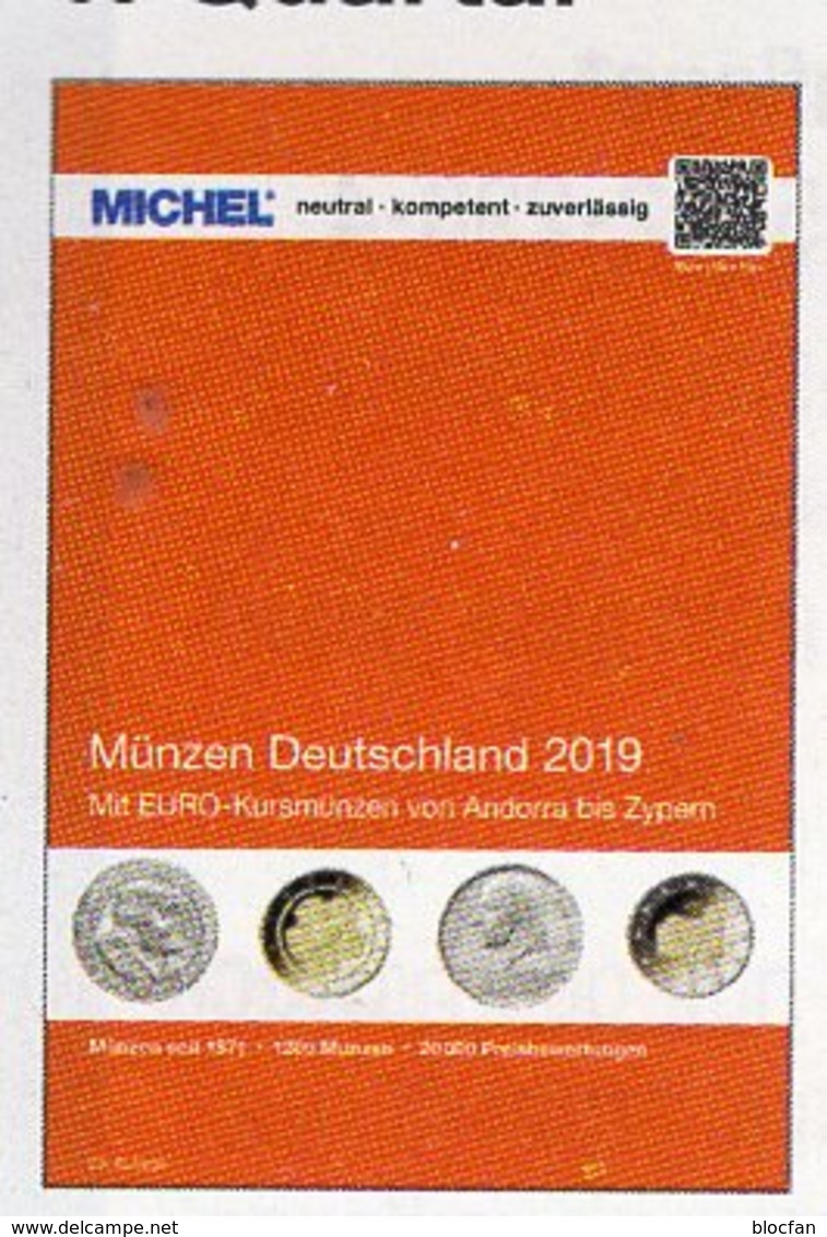 Deutschland+EURO Münzen MICHEL 2019 Neu 30€ Ab 1871 DR 3.Reich BRD DDR Numismatik Coins Catalogue 978-3-95402-235-9 - Verzamelingen