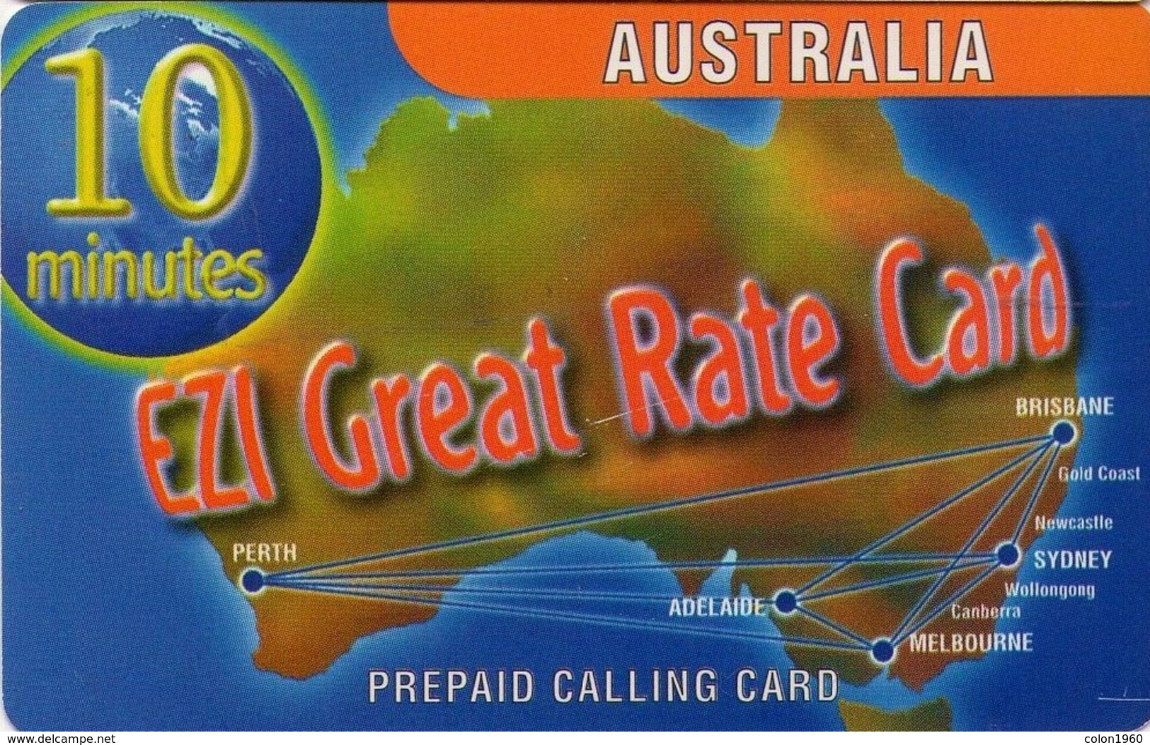 TARJETA TELEFONICA DE AUSTRALIA. EZI GREAT RATE CARD. AUS-EZI-038-2. (003) - Australia