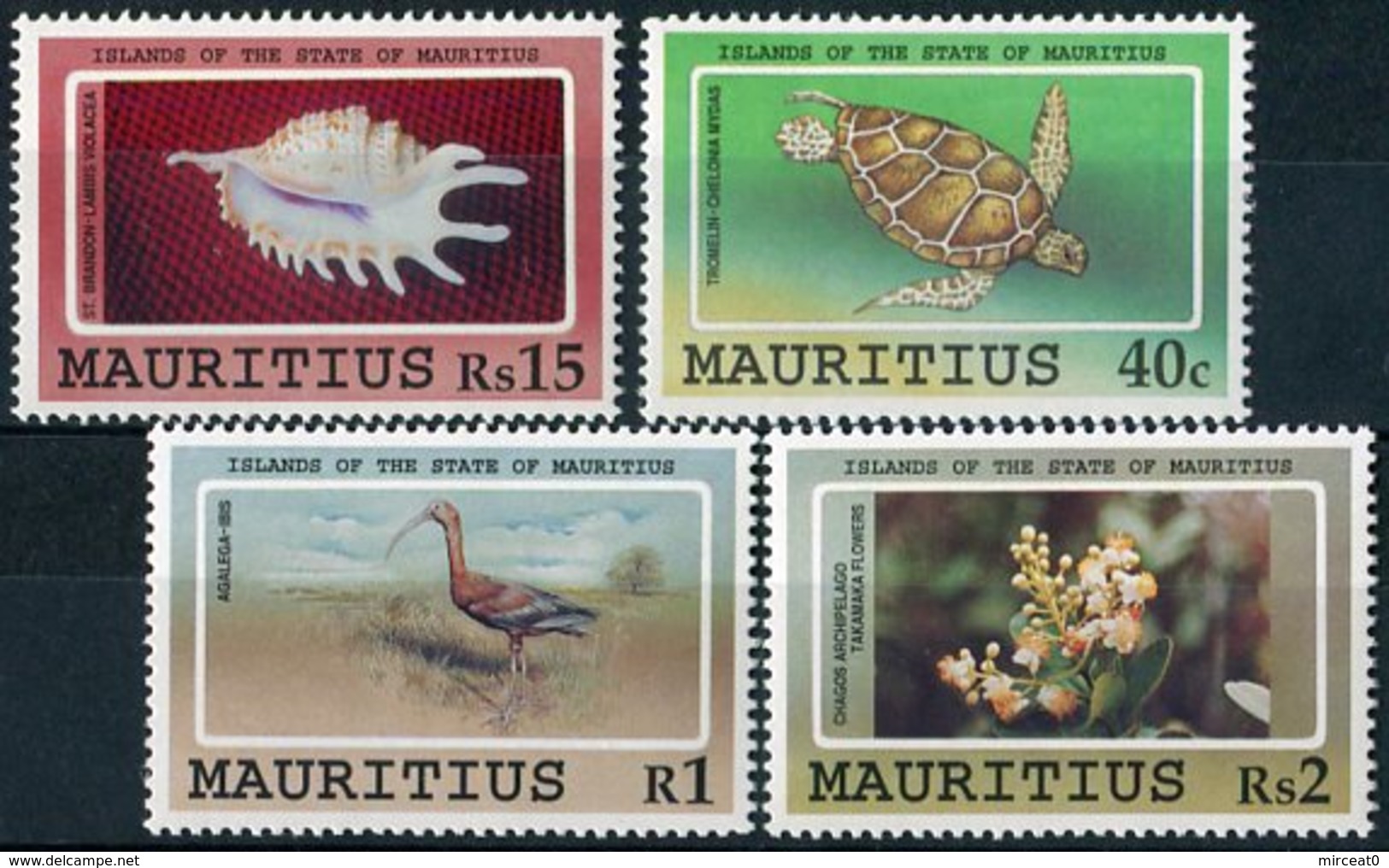 MAURICE / MAURITIUS  1991  MNH  -  " FLORA & FAUNA From ISLANDS / BIRDS - OISEAUX / TORTUE ETC "    -   4  VAL - Autres & Non Classés