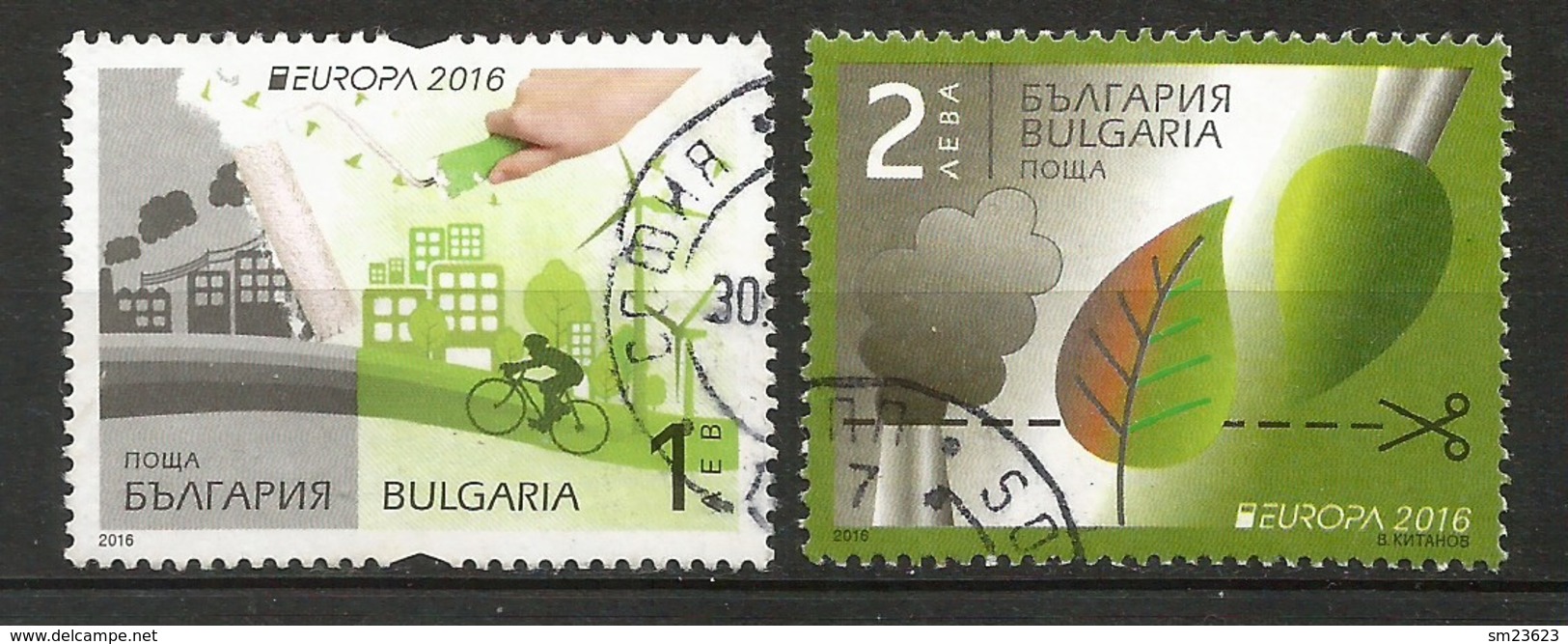 Bulgaria / Bulgarien   2016   Mi.Nr. 5253 / 54 AS , EUROPA CEPT - Think Green - Gestempelt / Used / (o) - 2016