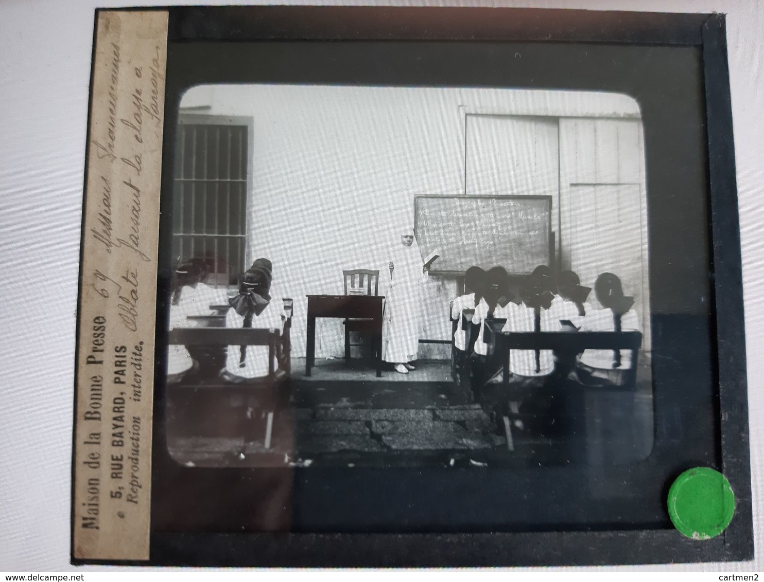 MISSIONS SOEUR FRANCISCAINE OBLATE FAISANT LA CLASSE SAEROGA LAEROYA PHILIPINES CHINE CHINA PLAQUE DE VERRE PHOTOGRAPHIE - Glass Slides