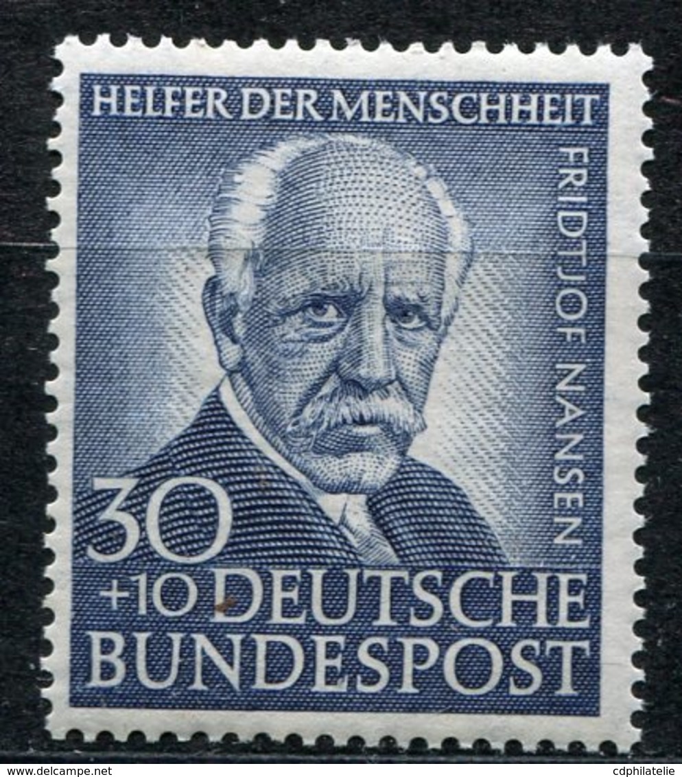 ALLEMAGNE REPUBLIQUE FEDERALE N°62 ** FRIDTJOF NANSEN - Polar Explorers & Famous People