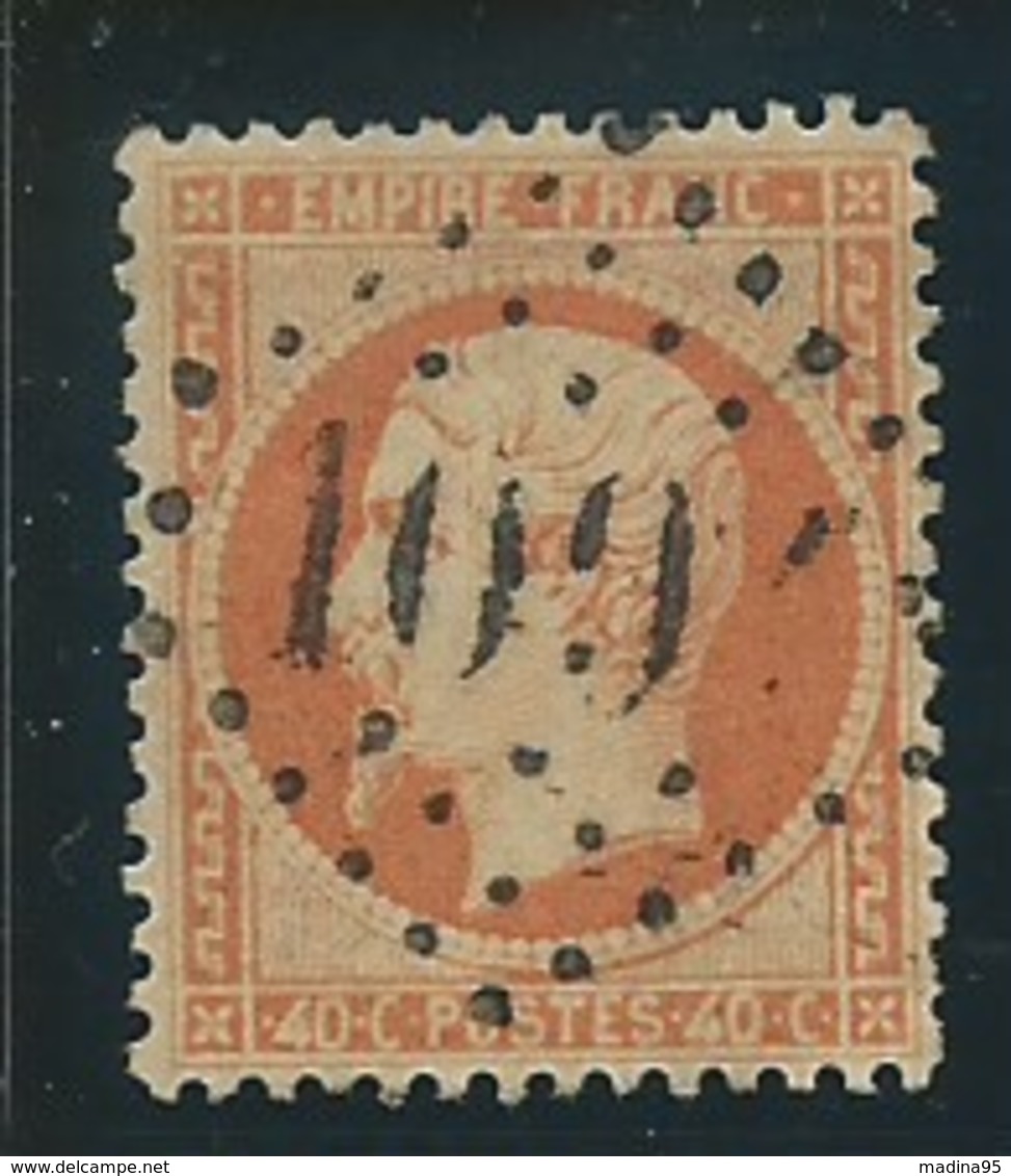 FRANCE: Obl., N° YT 23, Orange, Bien Centré, TB - 1862 Napoléon III