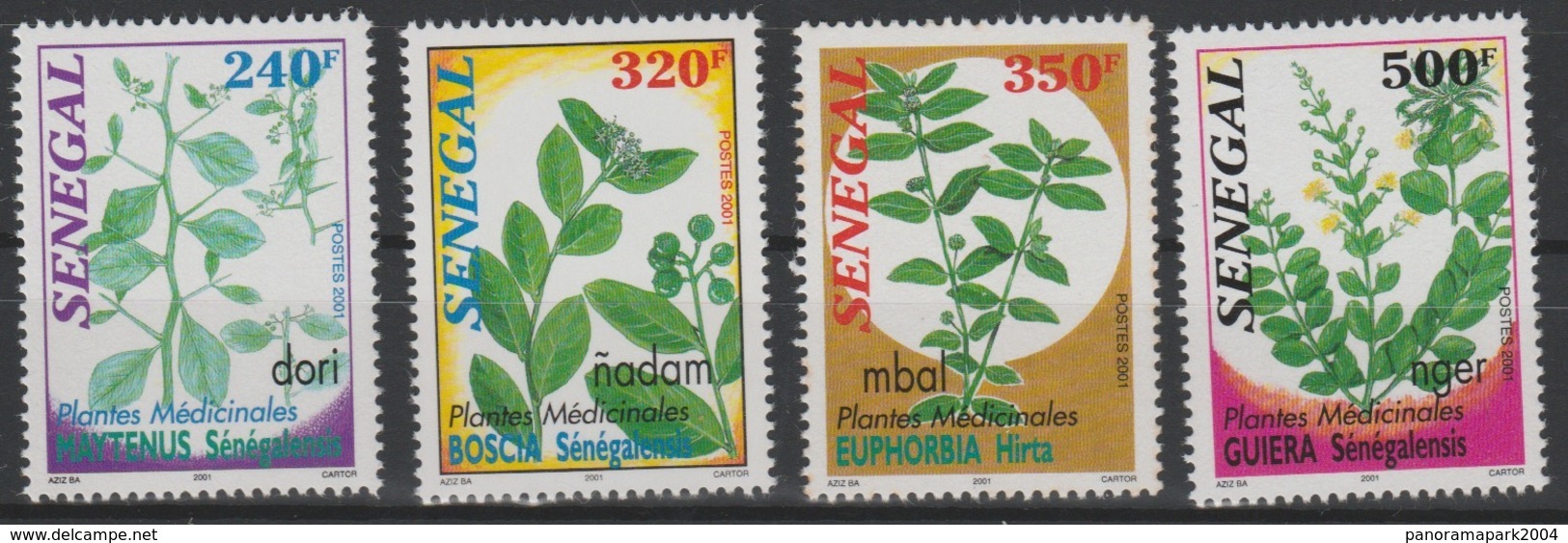 Sénégal 2001 Mi. 1934 - 1937 Plantes Médicinales Medical Plants Heilpflanzen Flore Flora - Geneeskrachtige Planten