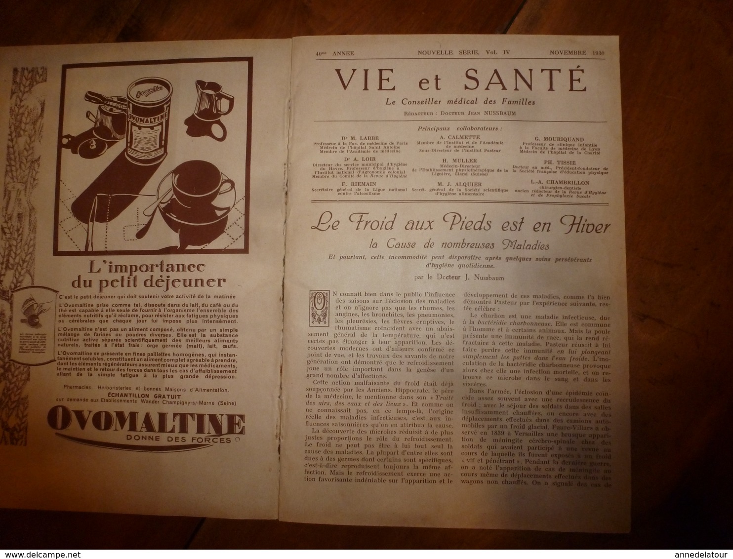 1930 VIE Et SANTÉ:Cure De Carotte;Froid Aux Pieds Donne Maladies;Rhumatismes;Indigestion;Soins à Maman;Plus De Moral;etc - 1900 - 1949