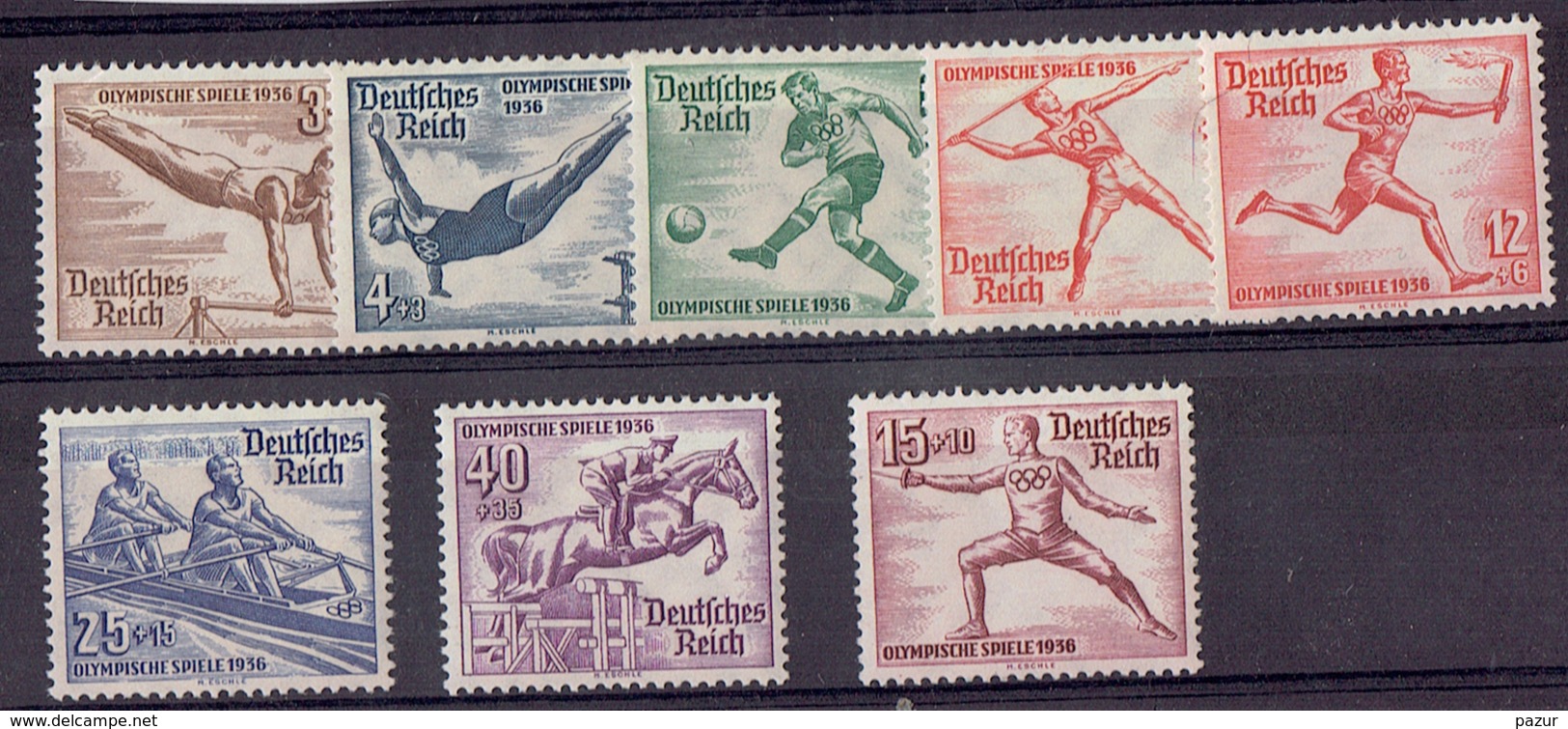 TP - ALLEMAGNE De 1936 - N° 565 à 572  Xx Neufs (sauf N°570 X Neuf) - Neufs