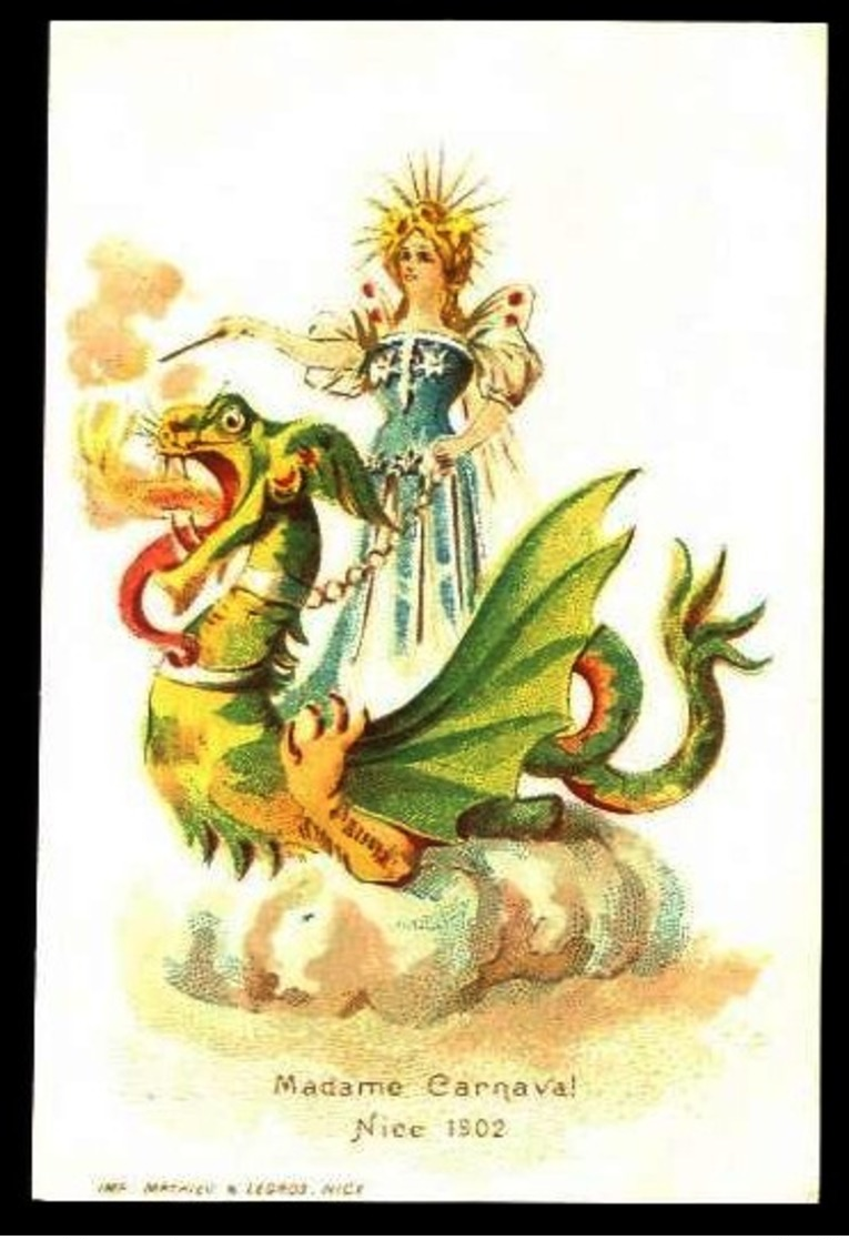 CARNAVAL De NICE 1902 - Madame Carnaval - (Belle Illustration) - CP Précurseur, Vers 1900. - Carnival