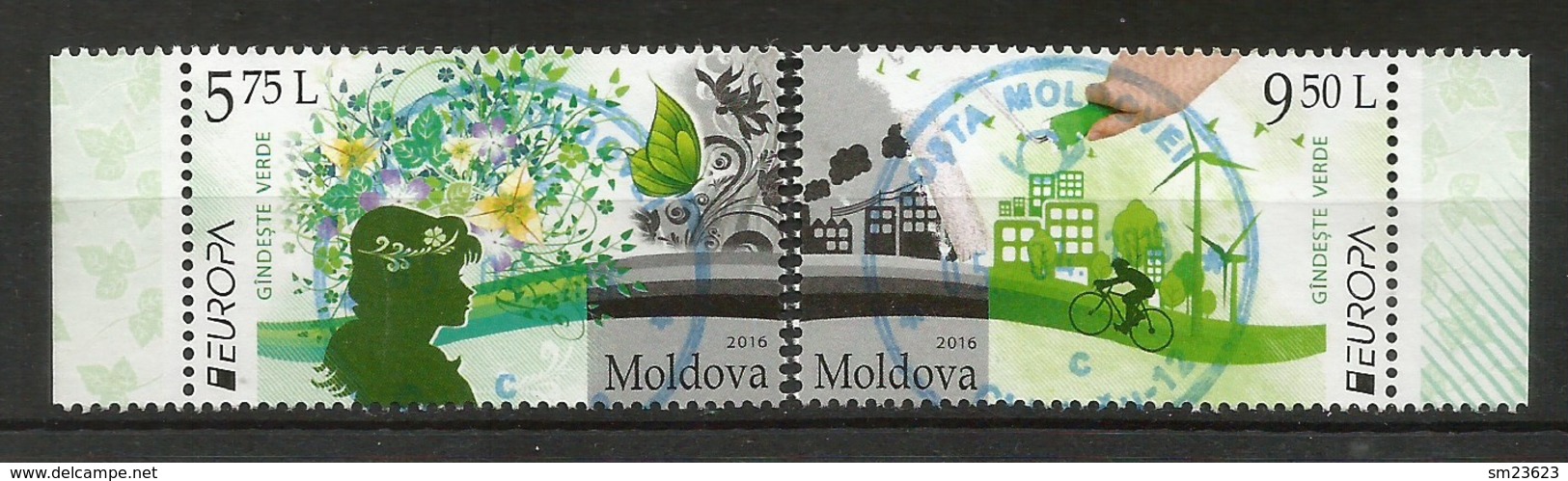 Moldova / Moldawien  2016 Mi.Nr. 948 / 949 , EUROPA CEPT - Think Green - Gestempelt / Used / (o) - 2016