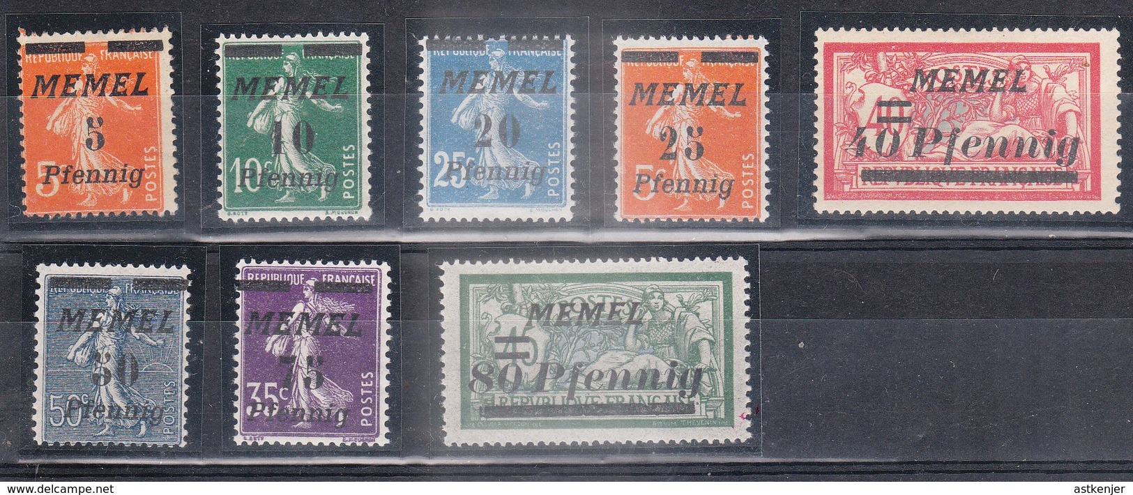 MEMEL - Petite Collection De 8 Timbres (année 1922)  - TOP AFFAIRE - Ongebruikt