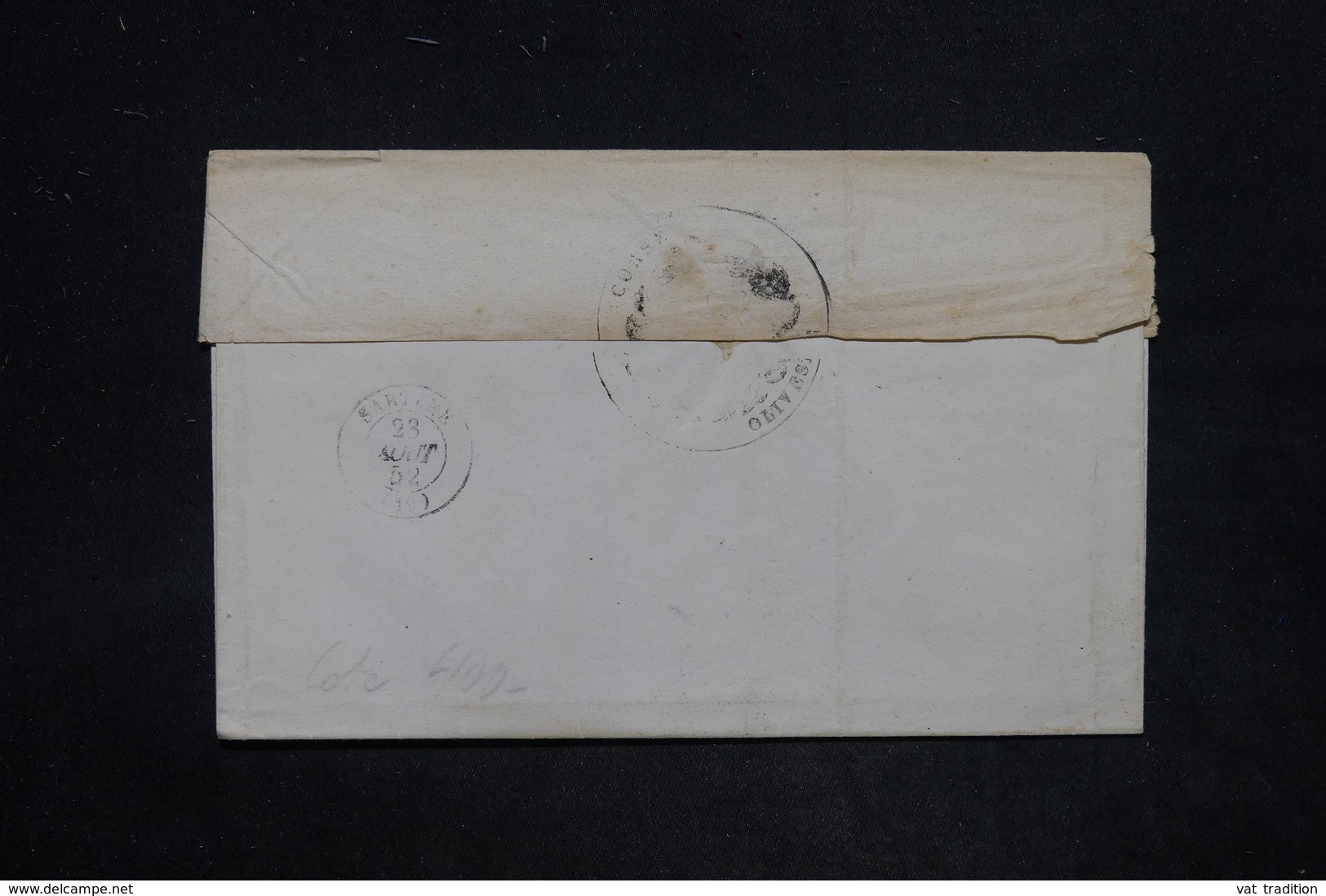 FRANCE - Lettre Pour Sarténe En 1852 , Cursive à Déchiffrer , Pour Spécialiste - L 25836 - 1849-1876: Période Classique
