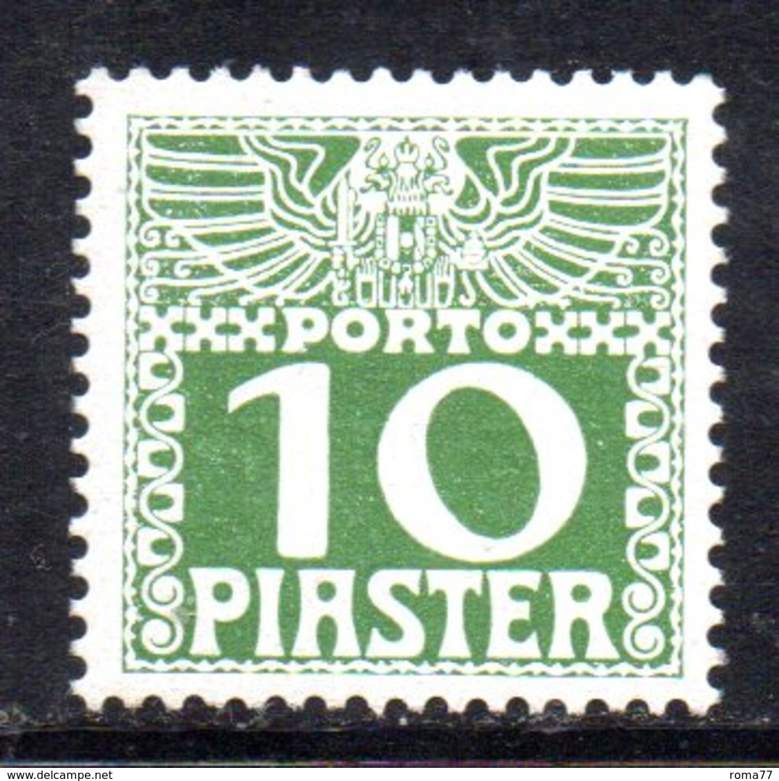 XP4596 - LEVANTE AUSTRIA 1908, Segnatasse Unificato 10 Pi. N. 12D Nuovi Linguellati  * (2380A) . - Oriente Austriaco